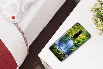 MuchoWow Handyhülle Dschungel - Wasserfall - Australien - Pflanzen - Natur, Phone Case, Handyhülle OnePlus 7 Pro, Silikon, Schutzhülle