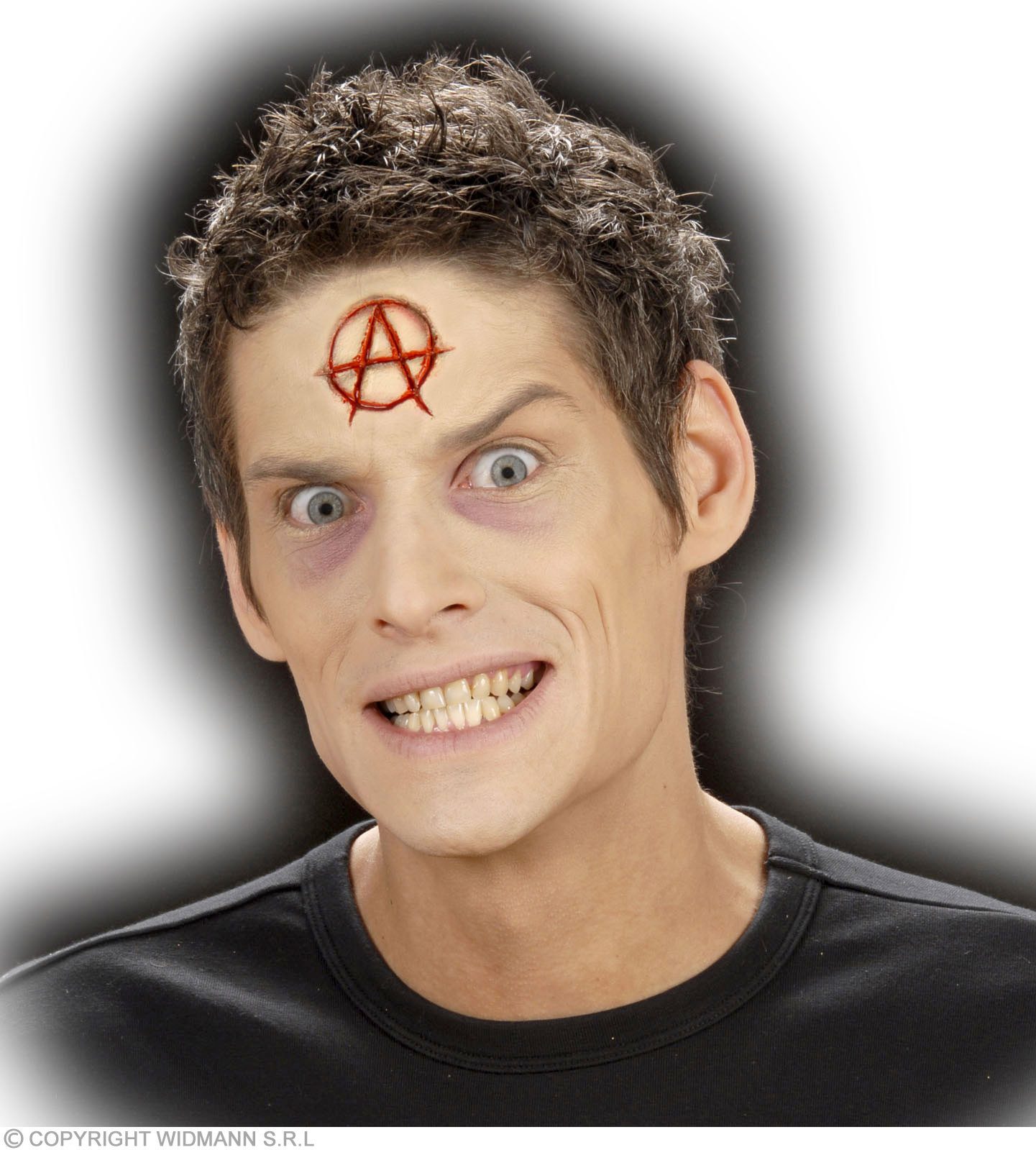 Widmann S.r.l. Schmuck-Tattoo FX Make-up Halloween, Anarchie Symbol