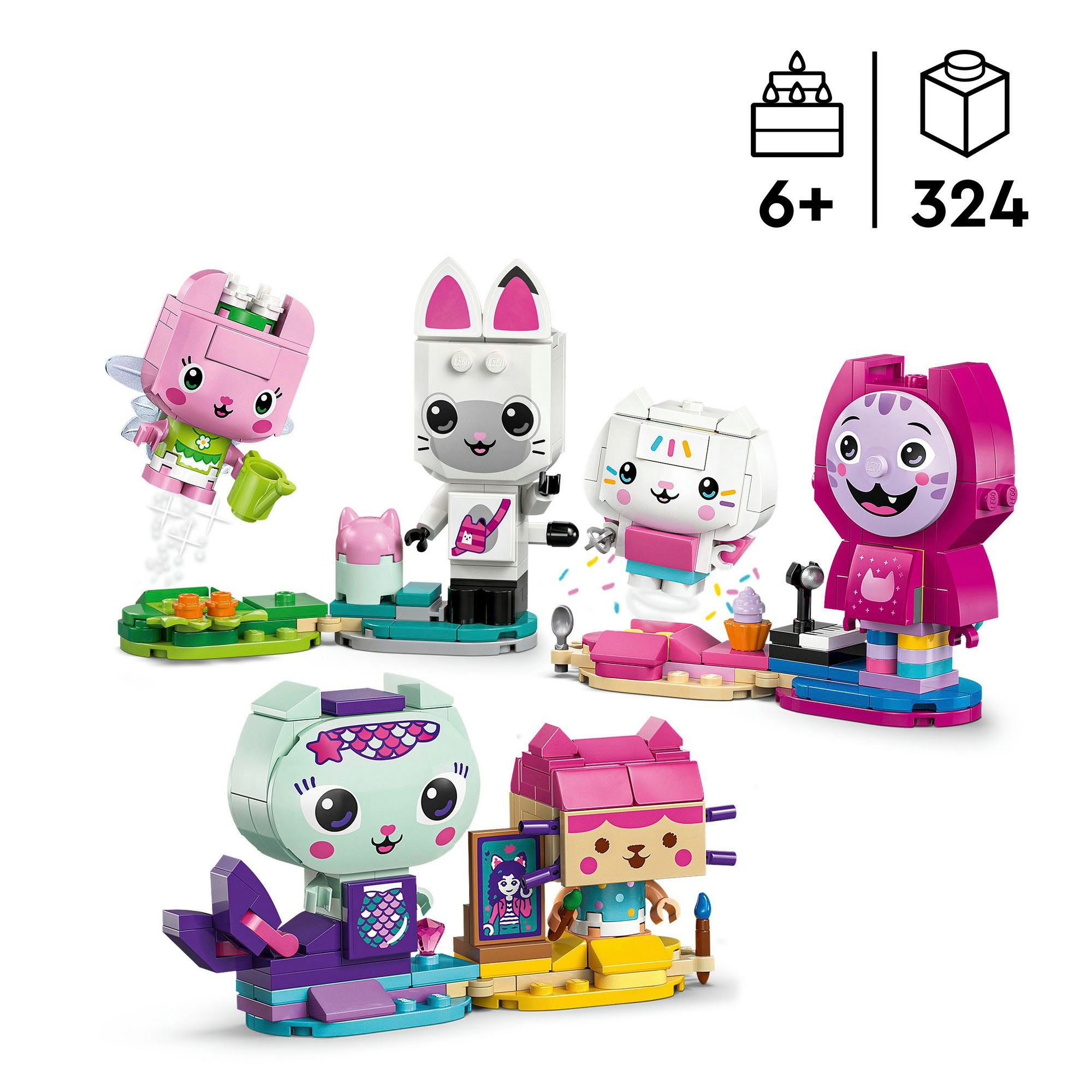 LEGO® Gabbys Katzenfreunde aus LEGO Steinen (11215), LEGO Gabby's Dollhouse Konstruktionsspielsteine, (324 St), Made in Europe – Bild 3 von 5