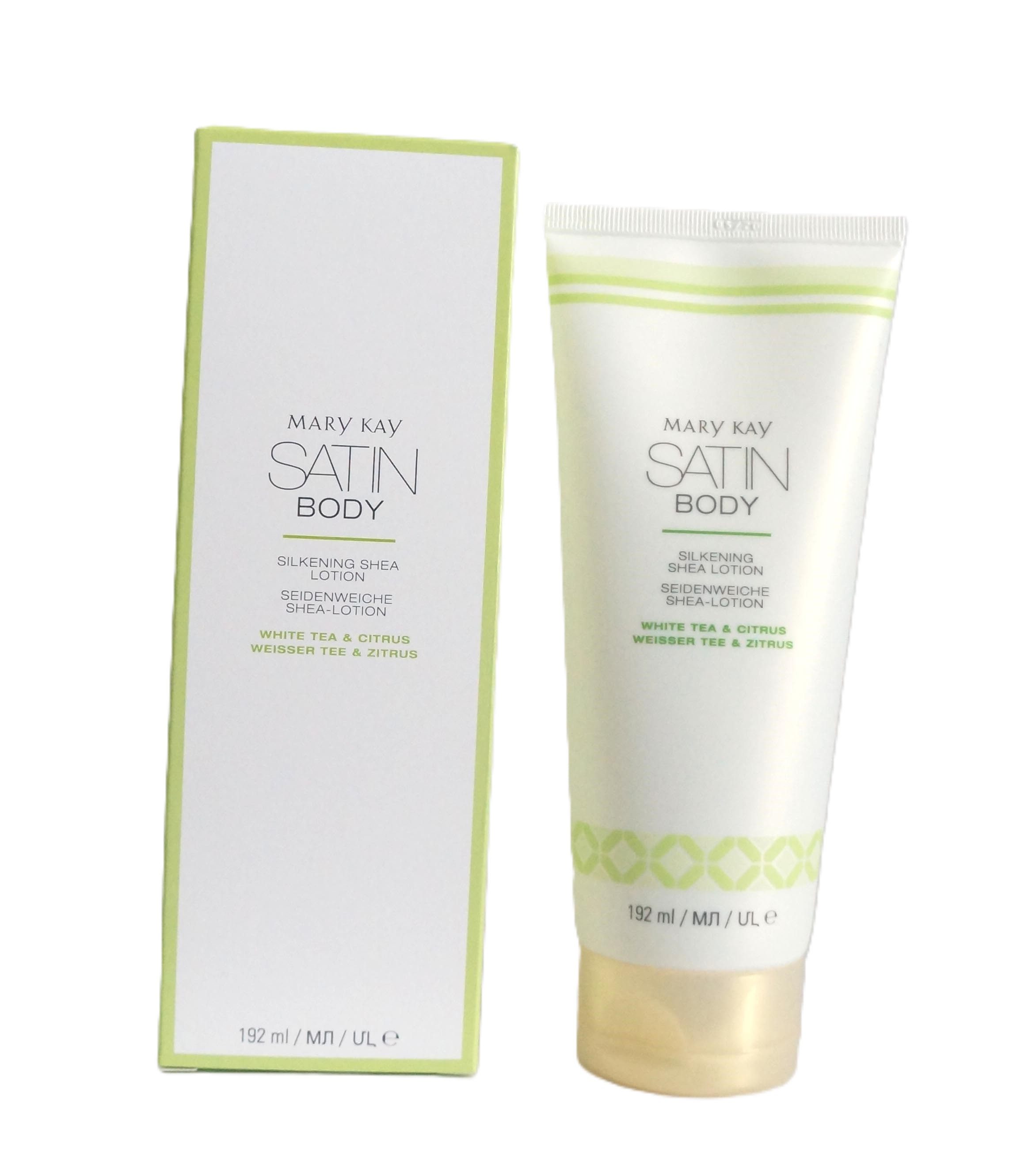 Mary Kay Körperlotion Satin Body Silkening Shea Lotion weißer Tee & Zitrus 92 ml