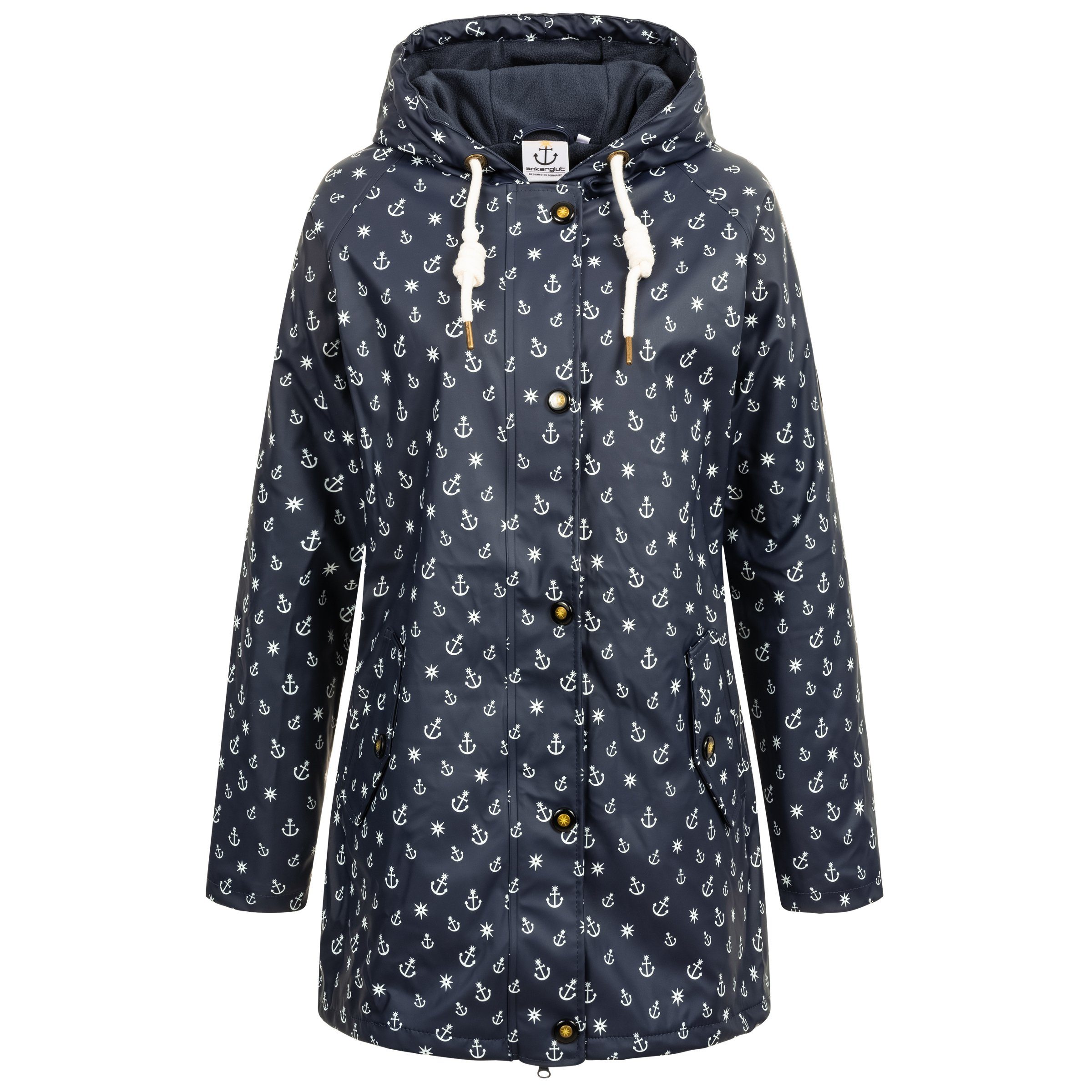 ANCHOR WOMEN Active Größen DEPROC erhältlich navy Regenjacke Großen HALIFAX auch in Friesennerz