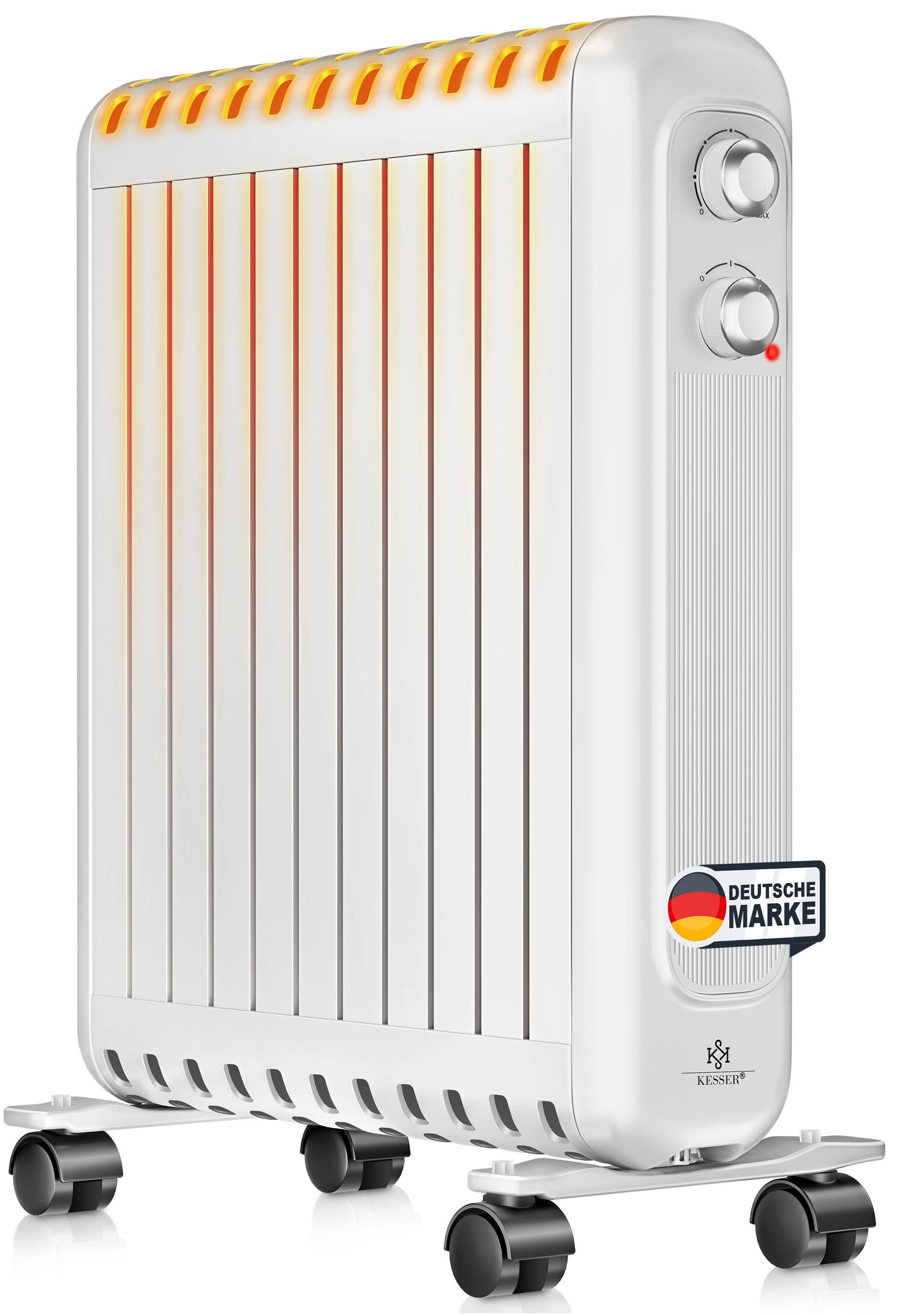KESSER Ölradiator Elektroheizung ölgefüllt mit Thermostat, 3 Heizstufen & 3 günstig online kaufen