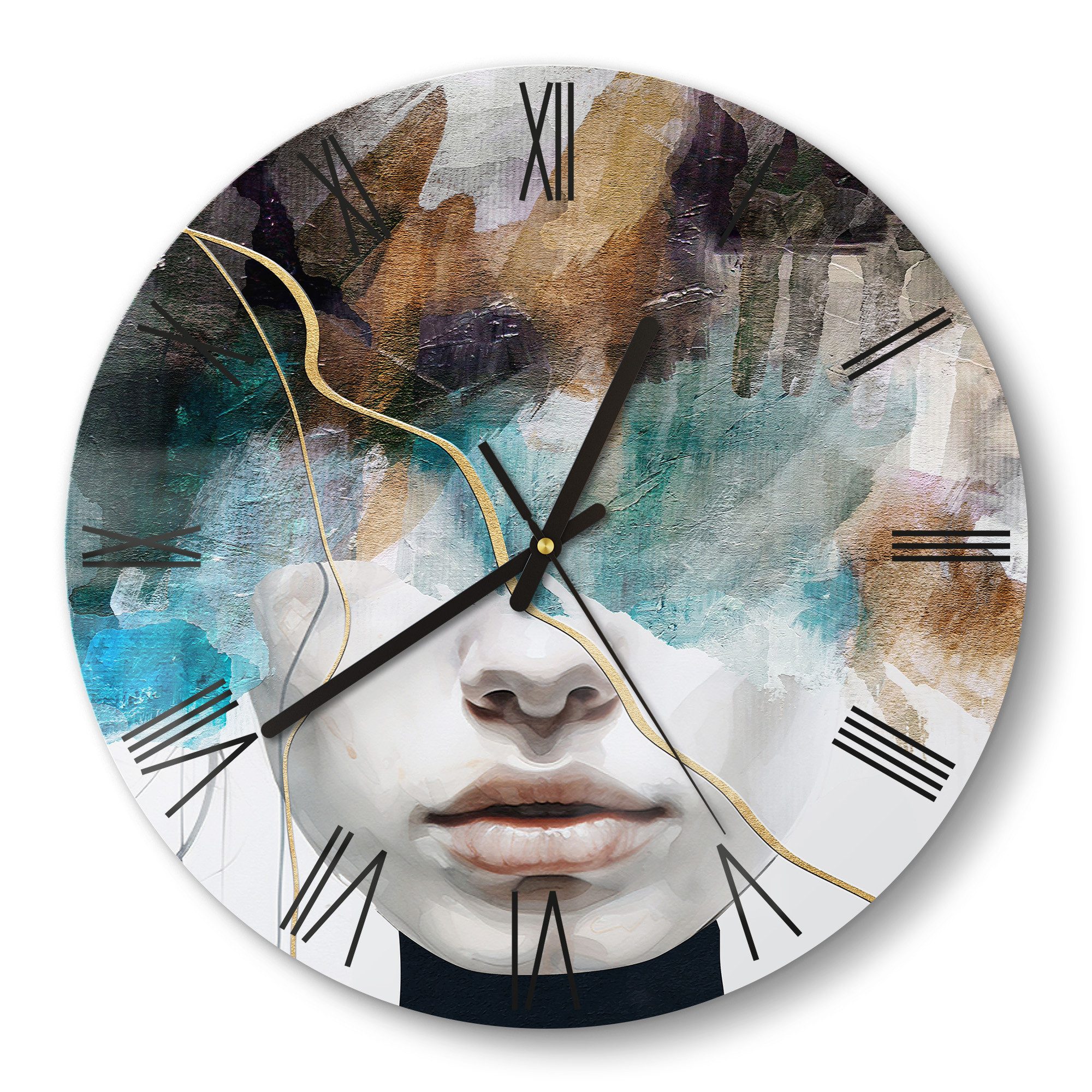 DEQORI Wanduhr 'Gefühlswirbel' (Glas Glasuhr modern günstig online kaufen
