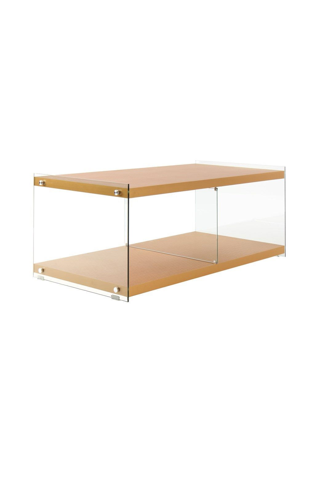 Qiyano Beistelltisch Couchtisch Zakia Gold - Marmor, Glas, Wohnzimmer, Lounge