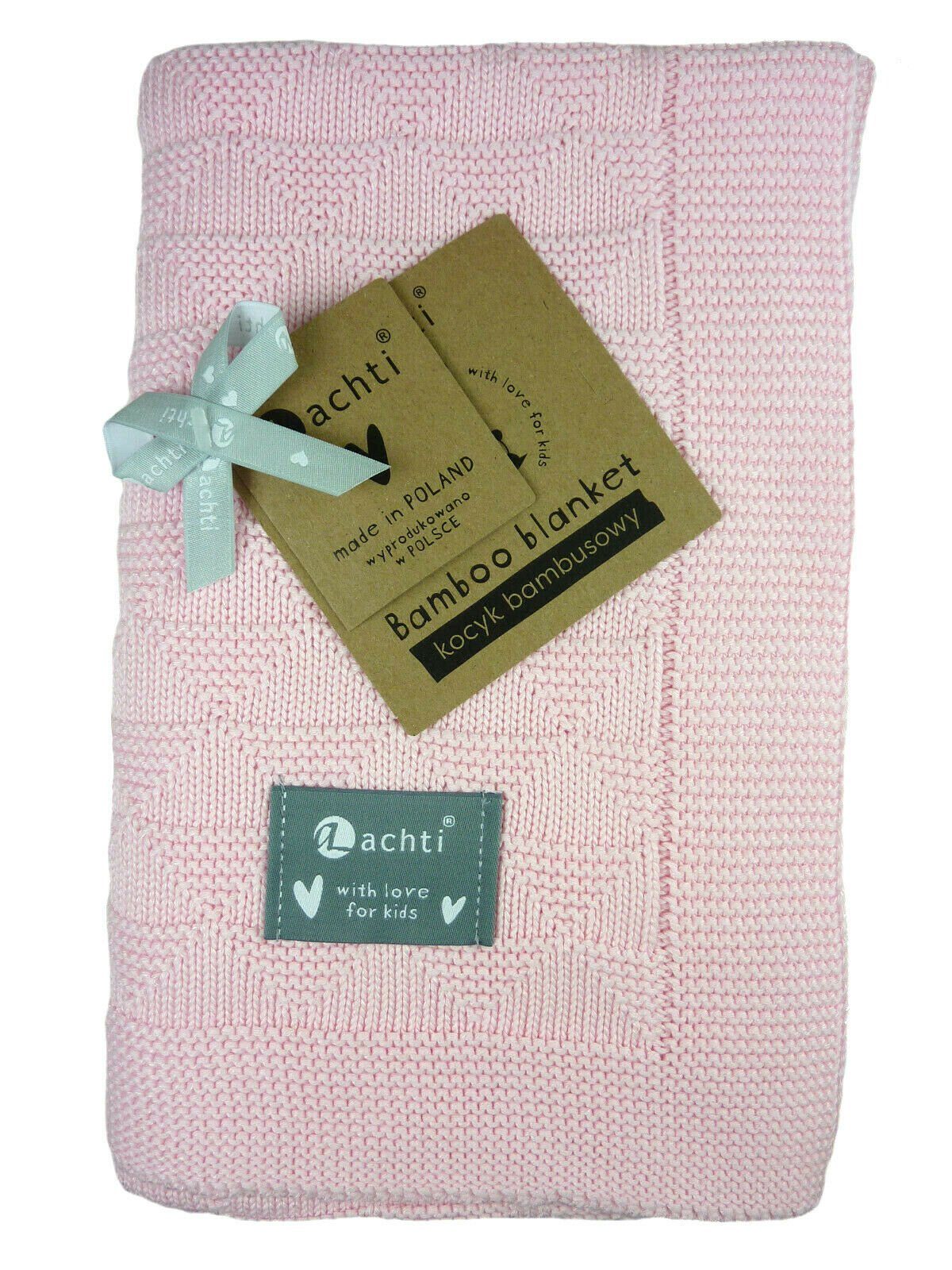 Decke rosé Baby Taschen4life, / Baby für Babydecke & - gestrickte Kuscheldecke & Strickdecke drinnen weich KC-008, draußen, zart Babydecke