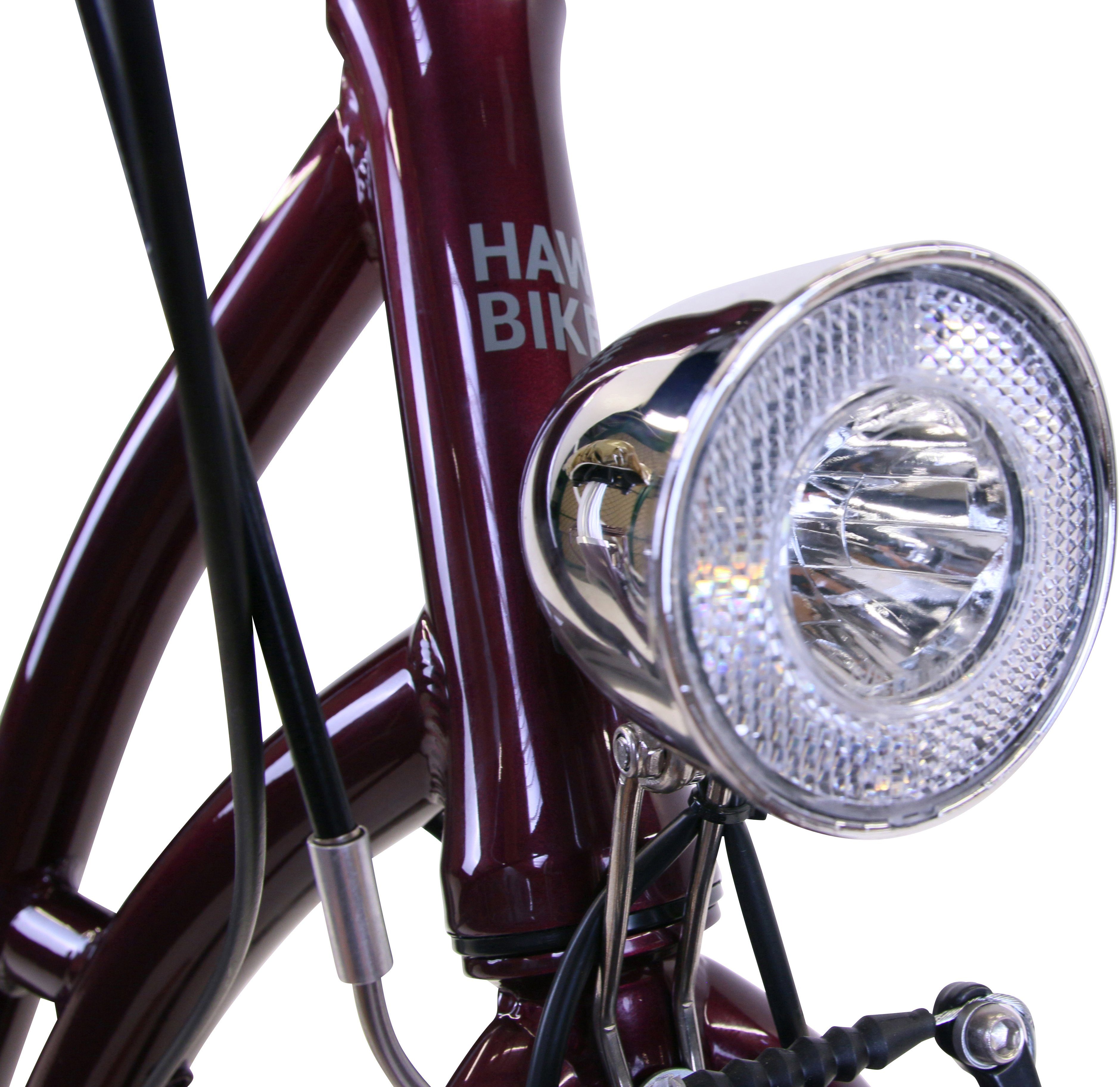 Nexus HAWK Cityrad Shimano HAWK Bikes 3 Bordeaux, Gang Classic City Schaltwerk Joy