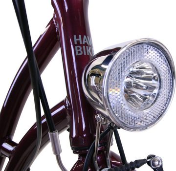 HAWK Bikes Cityrad HAWK City Classic Joy Bordeaux, 3 Gang Shimano Nexus Schaltwerk, für Damen und Herren