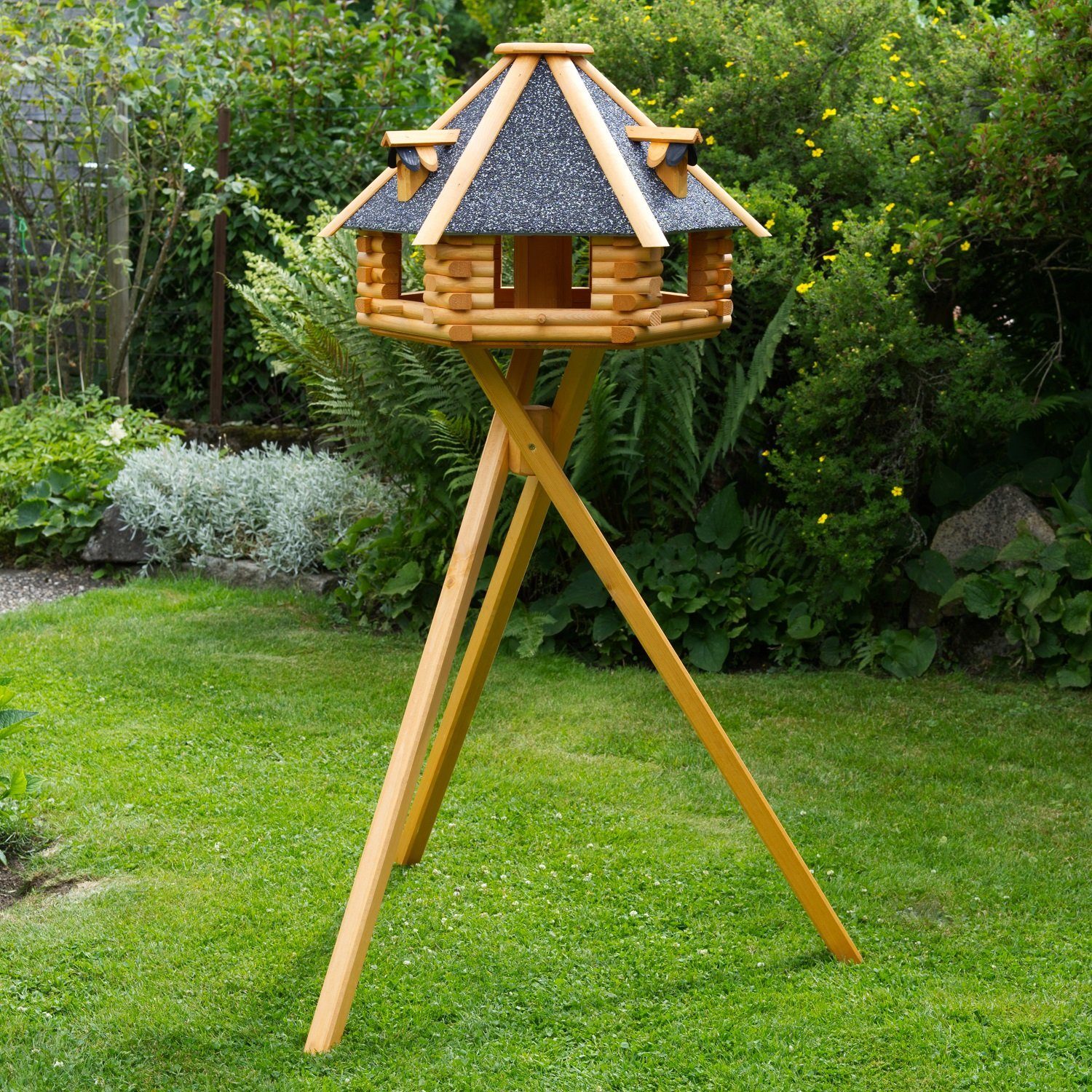 DSH DEKO SHOP HANNUSCH Vogelhaus Vogelhaus mit Ständer XXL 70 x 45 cm