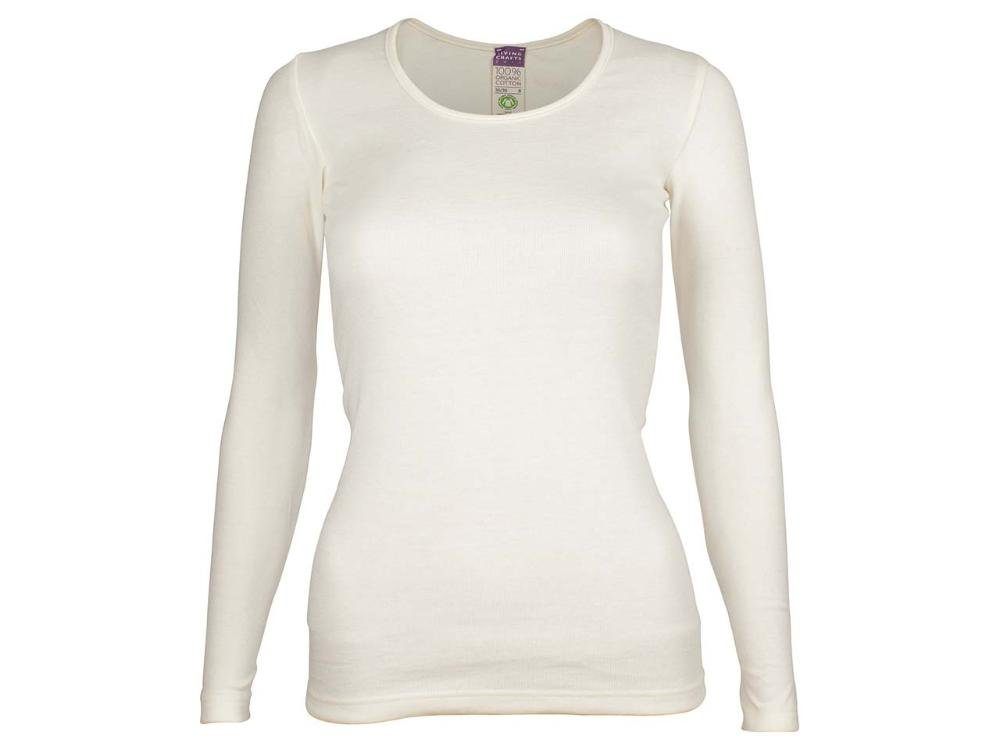 LIVING CRAFTS Langarmshirt Living Crafts Bio-Damen-Langarmshirt 'JOHANNA' ohn