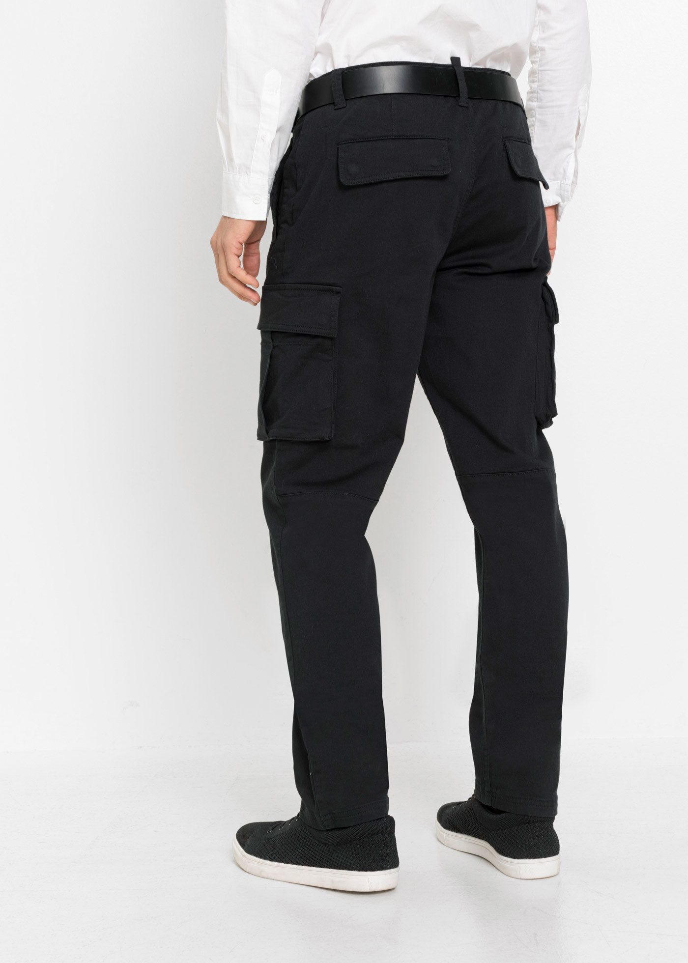 bonprix Stretch-Hose Regular Fit Stretch-Cargohose mit reiner Baumwolle, St günstig online kaufen
