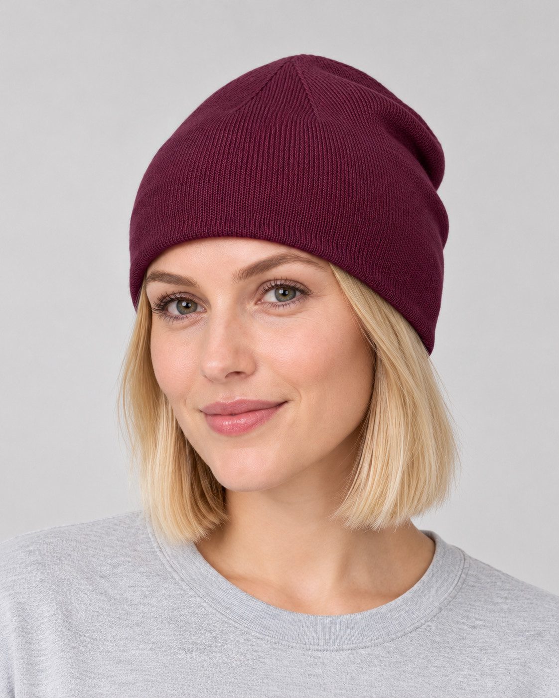 Sitztgut Beanie Unisex Baumwoll-Mütze mit Fleecefutter Feiner Jerseystrick mit Fleecefutter, Einheitsgröße