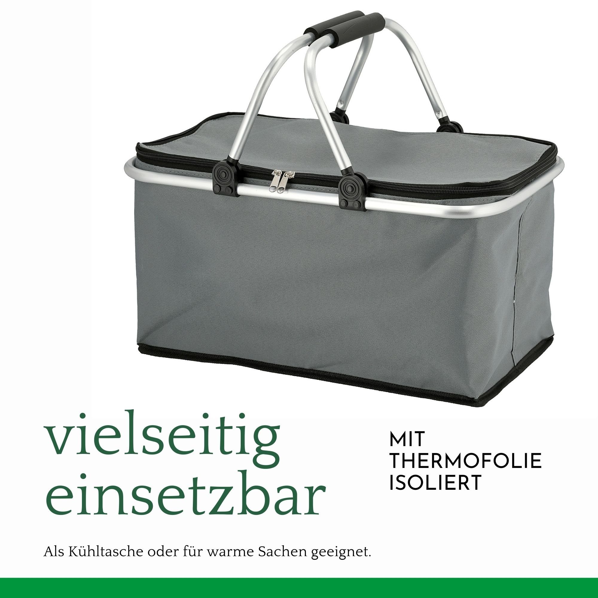 Novaliv Einkaufskorb -, Einkaufskorb mit Thermofolie Auskleidung