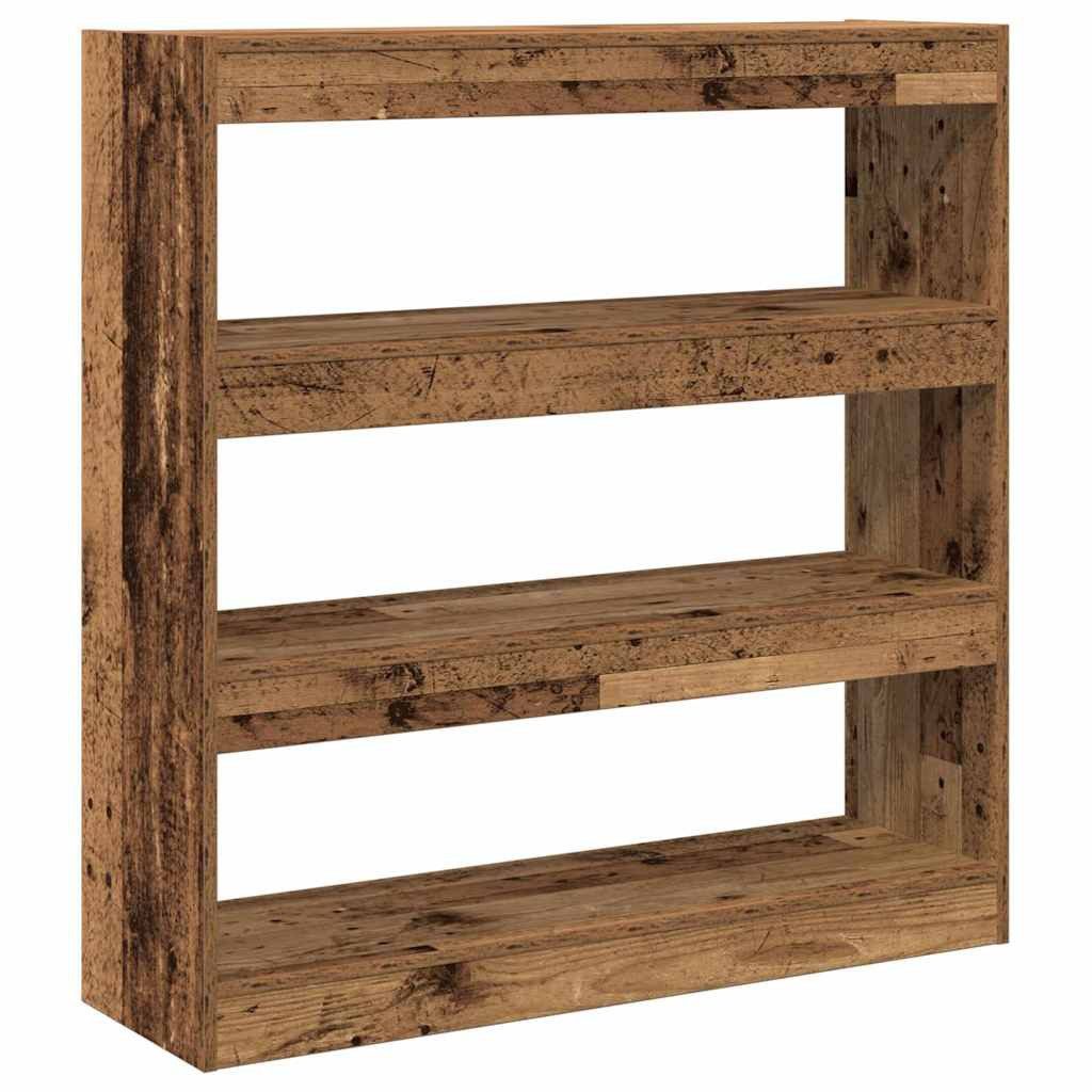 vidaXL Bücherregal Bücherregal 3 Ebenen 100 x 30 x 103 cm Holzwerkstoff Altholz, 1-tlg.
