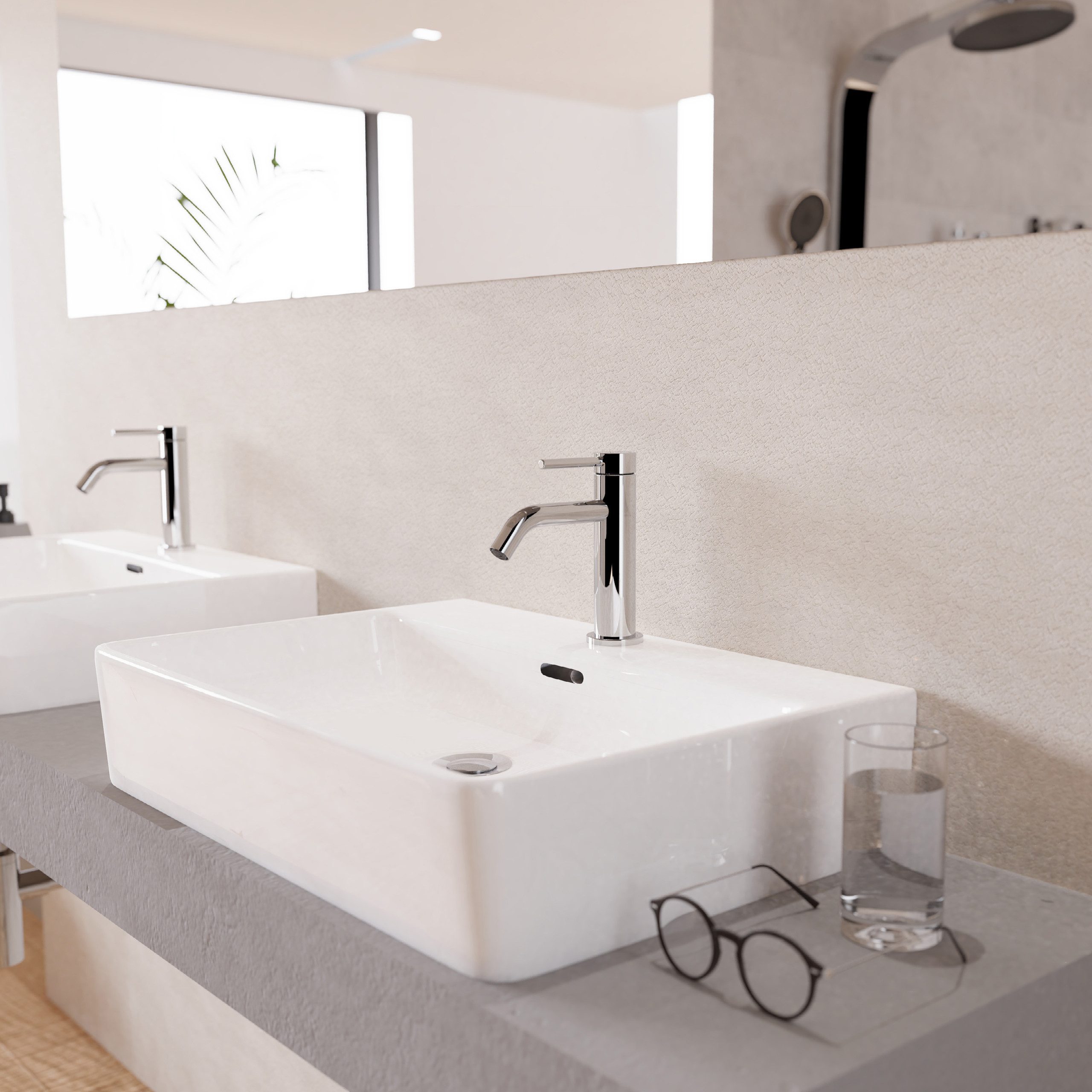 welltime Waschtischarmatur Toscana reduzierter Wasserverbrauch durch Eco-Click-Funktion – Bild 2 von 5