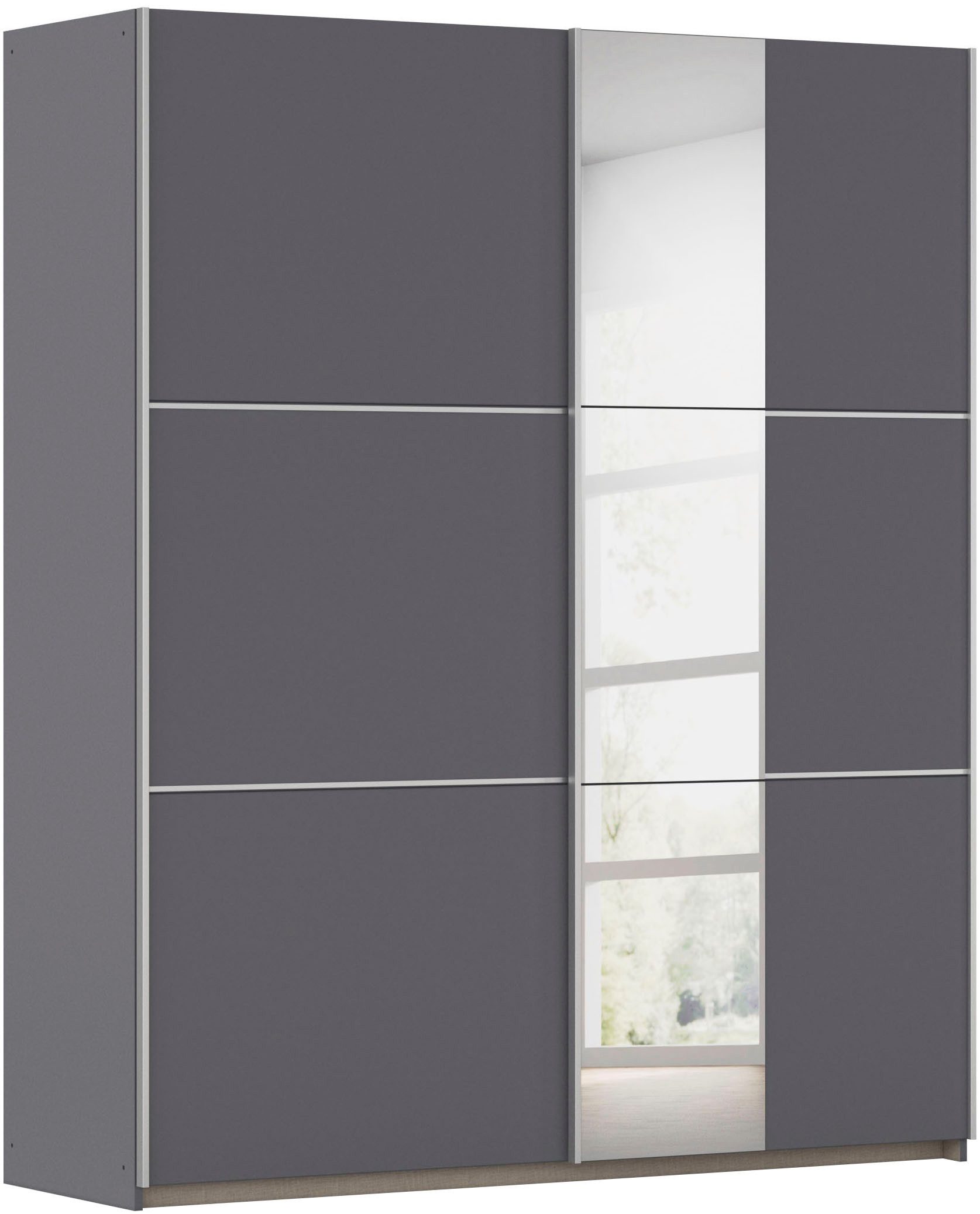 OTTO home Kleiderschrank Mehrzweckschrank Aktenschrank Möbel Mietswohnung TOPSELLER ASTANA (3 Ausstattungen BASIC/CLASSIC/PREMIUM (inkl. SOFT-CLOSE-FUNKTION) mit 3 Spiegelelementen, Metallgriffleisten alufarbig MADE IN GERMANY