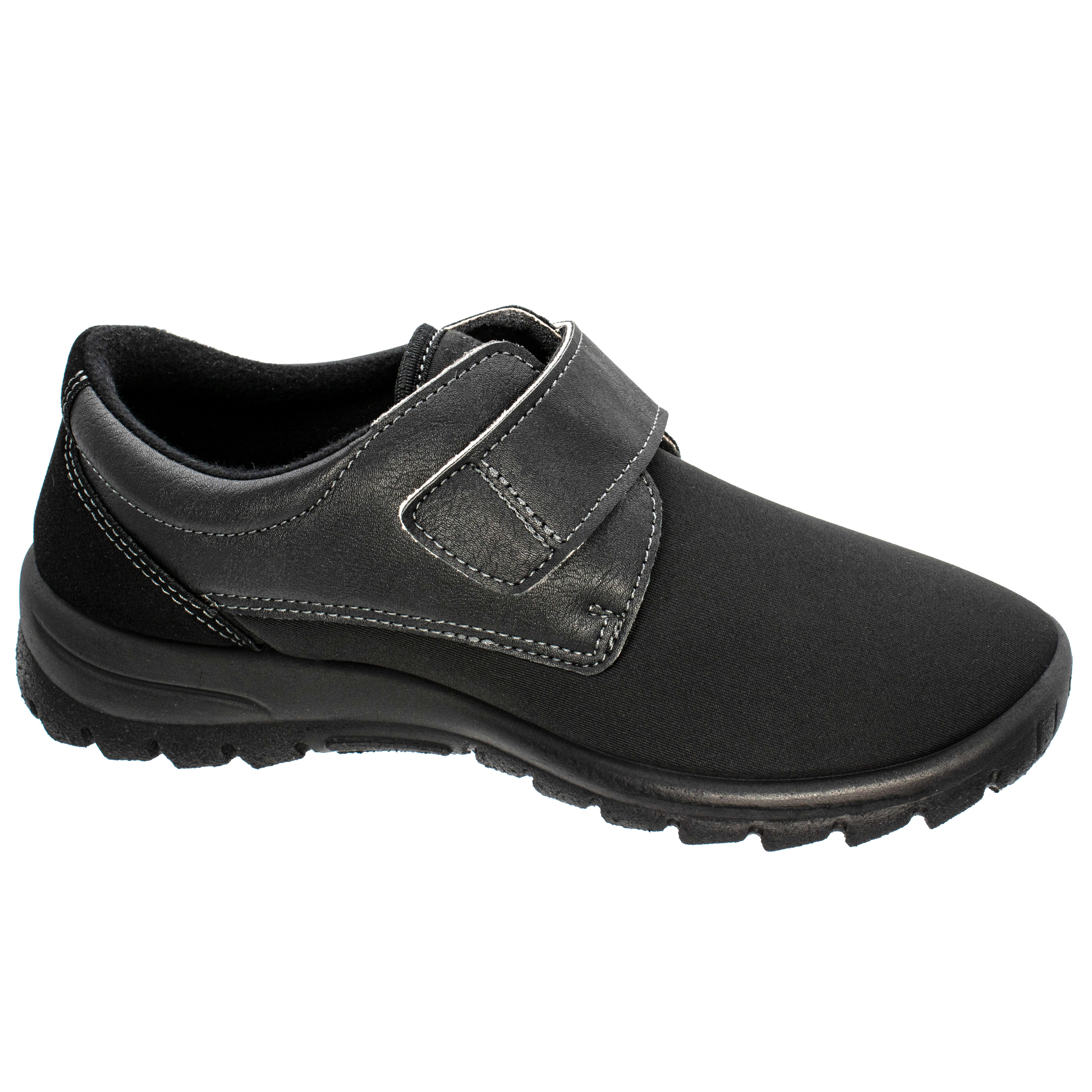 Fischer-Markenschuh Ortho Aktiv Klettschuh aus Stretch/Lederimitat, mit Molton-und Mircotexfutter, Weite H