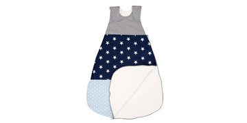 ULLENBOOM ® Babyschlafsack Baby Sommer-Schlafsack 68/74 (4 bis 10 Monate) Blau Hellblau Grau (Made in EU), Mitwachsender Schlafsack für Sommer