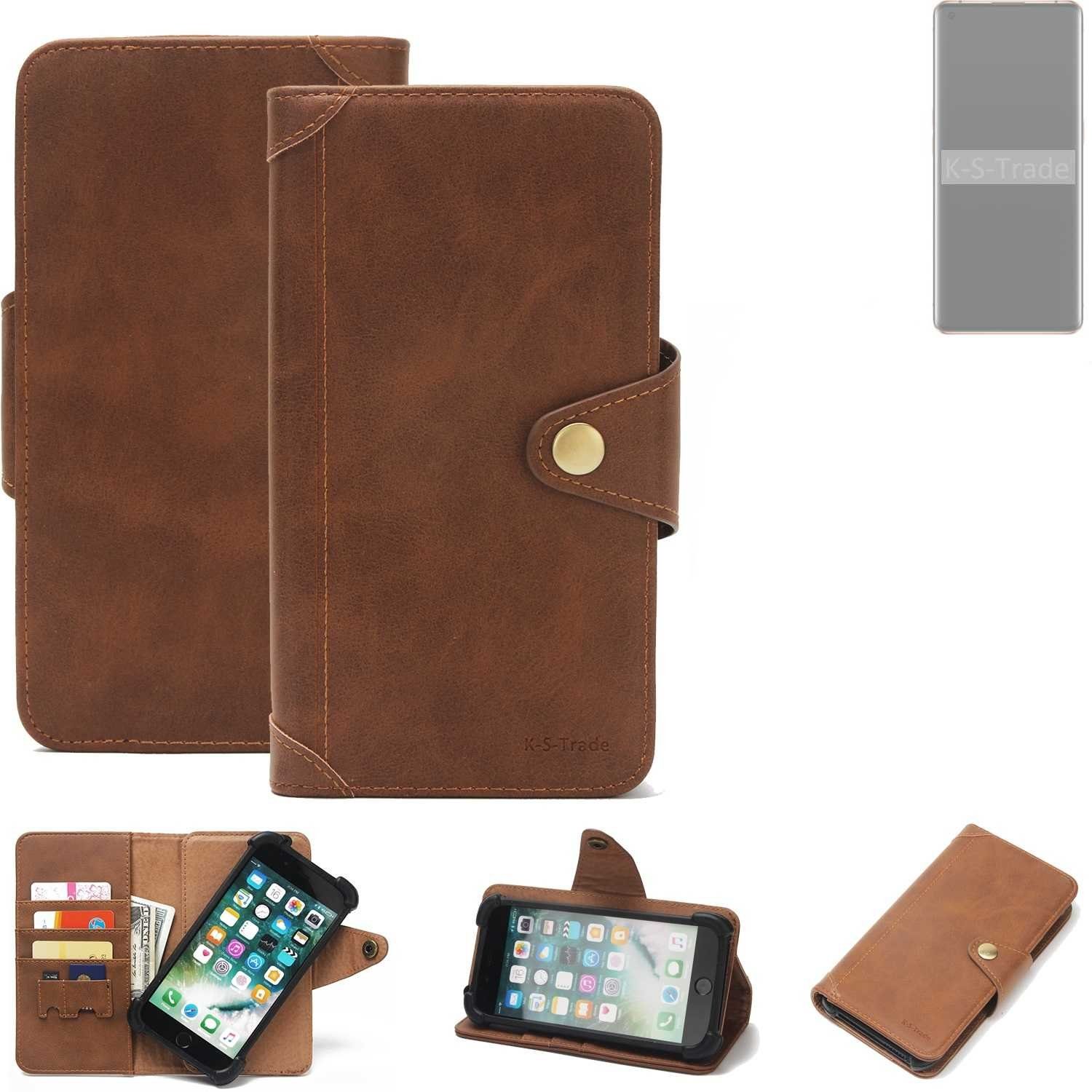 K-S-Trade Handyhülle für Oppo Find X2 Pro, Handyhülle Schutz Hülle Walletcase Bookstyle Tasche Case