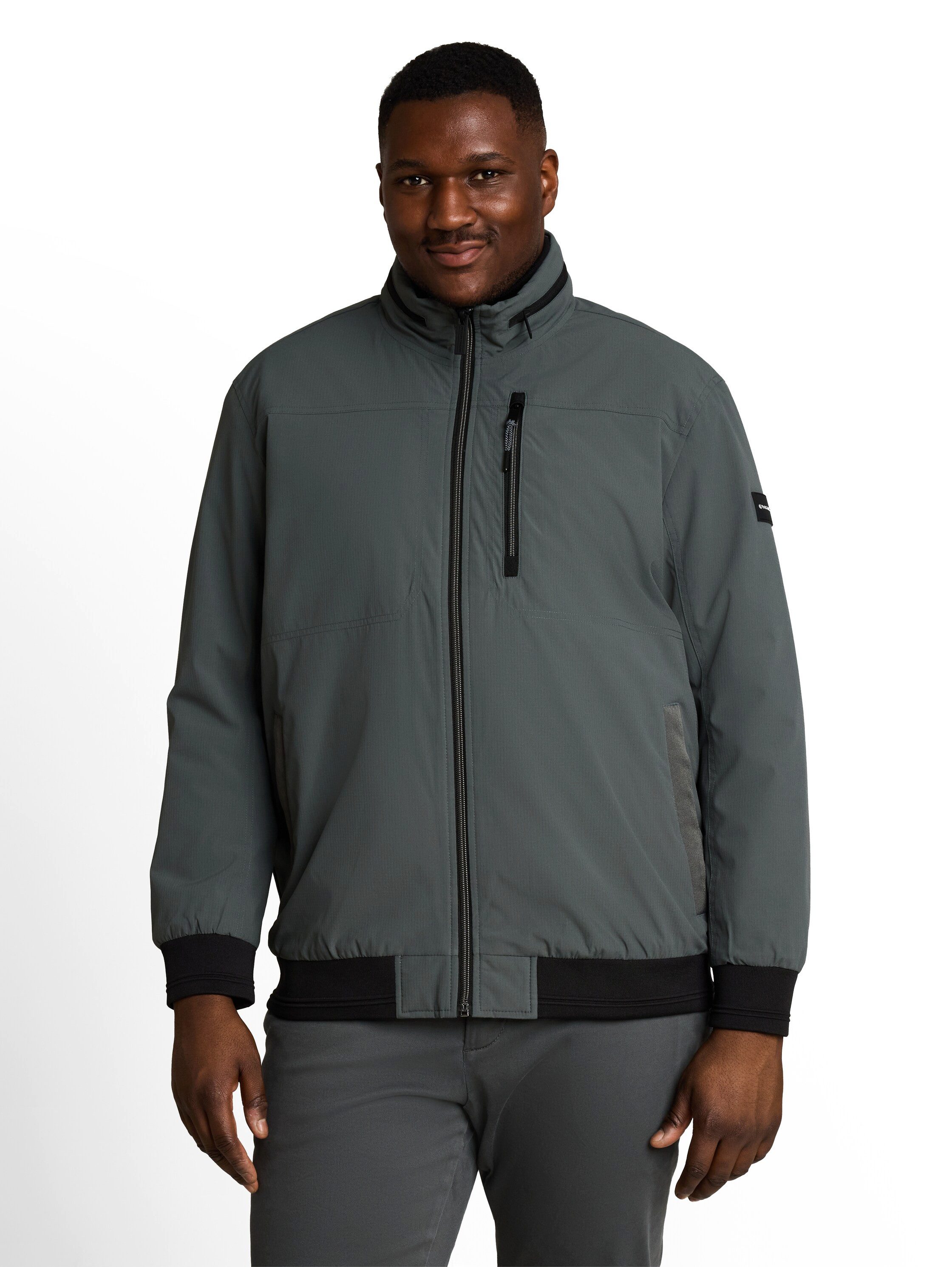 TOM TAILOR PLUS Blouson mit Stehkragen und Reißverschluss / Große Größen