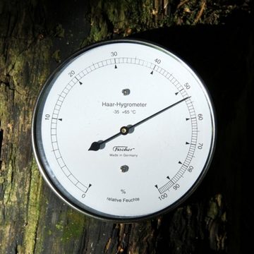 Fischer Barometer Echthaar Hygrometer, Außenbereich Innenwetterstation
