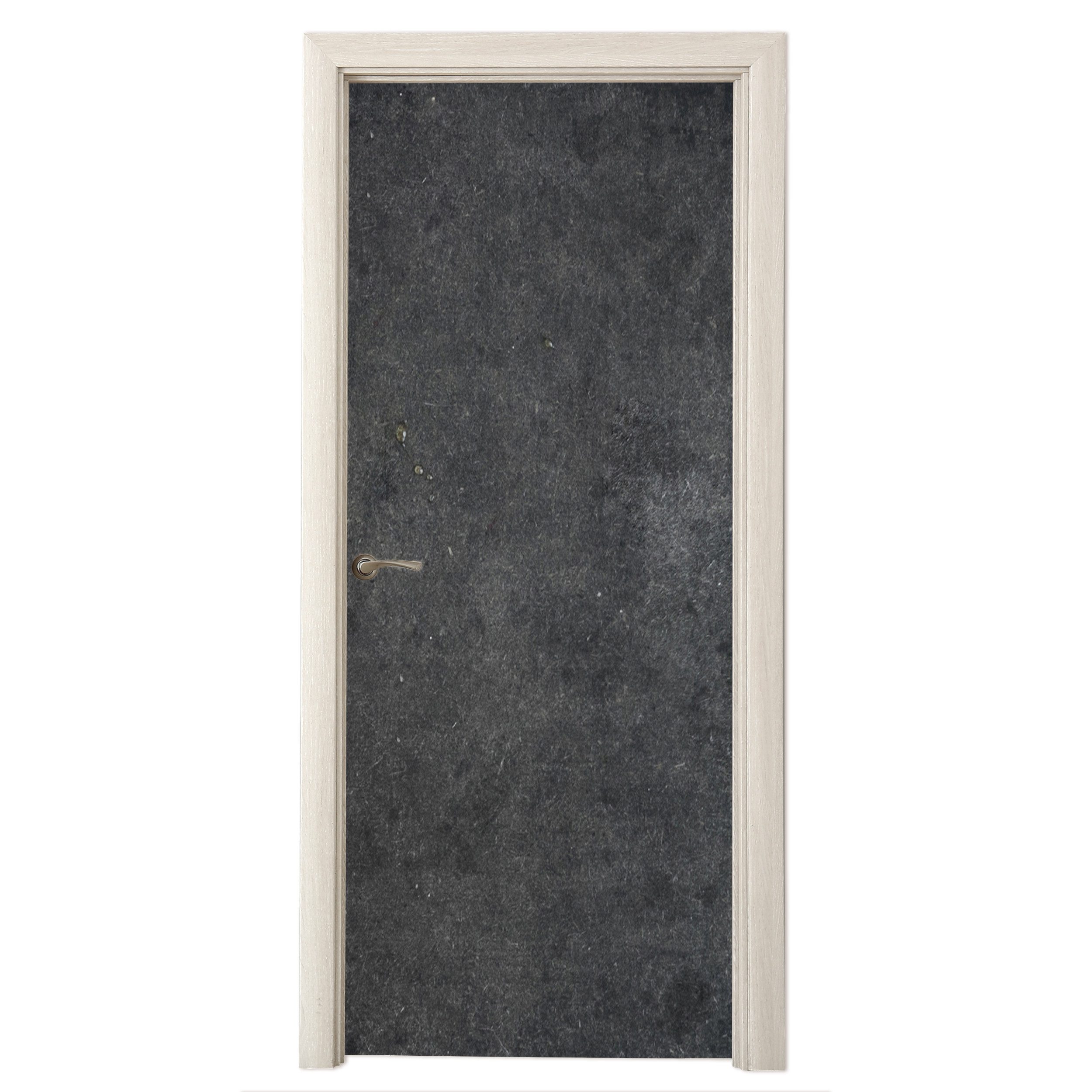 MuchoWow Türtapete Industriell - Schiefer - Grau - Strukturiert - Beton, Matt, bedruckt, (1 St), Selbstklebende Tapete, Folie für Möbel, 70x215 cm