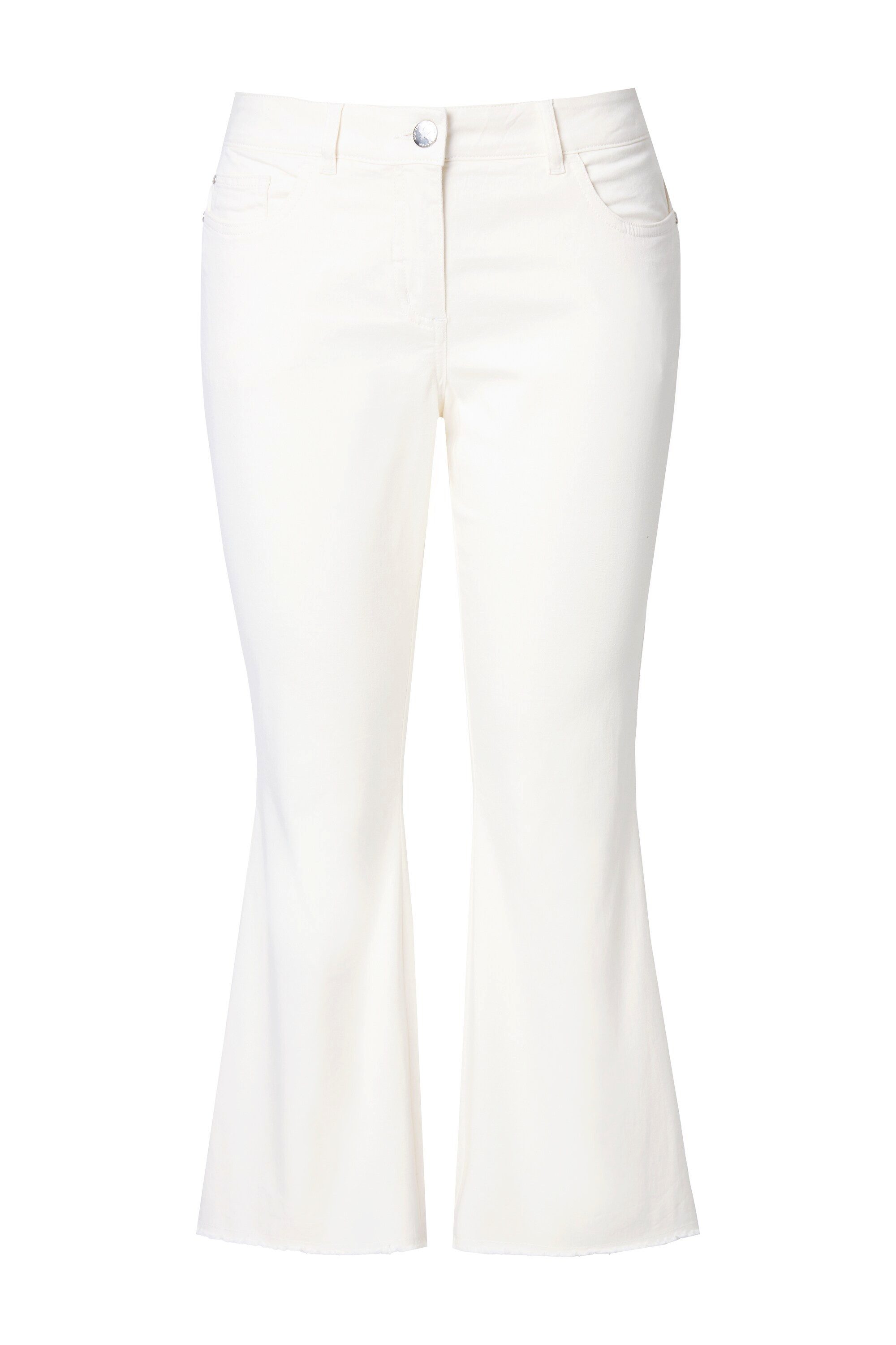 Angel of Style 5-Pocket-Jeans Jeans ausgestellt gerundeter Fransensaum günstig online kaufen