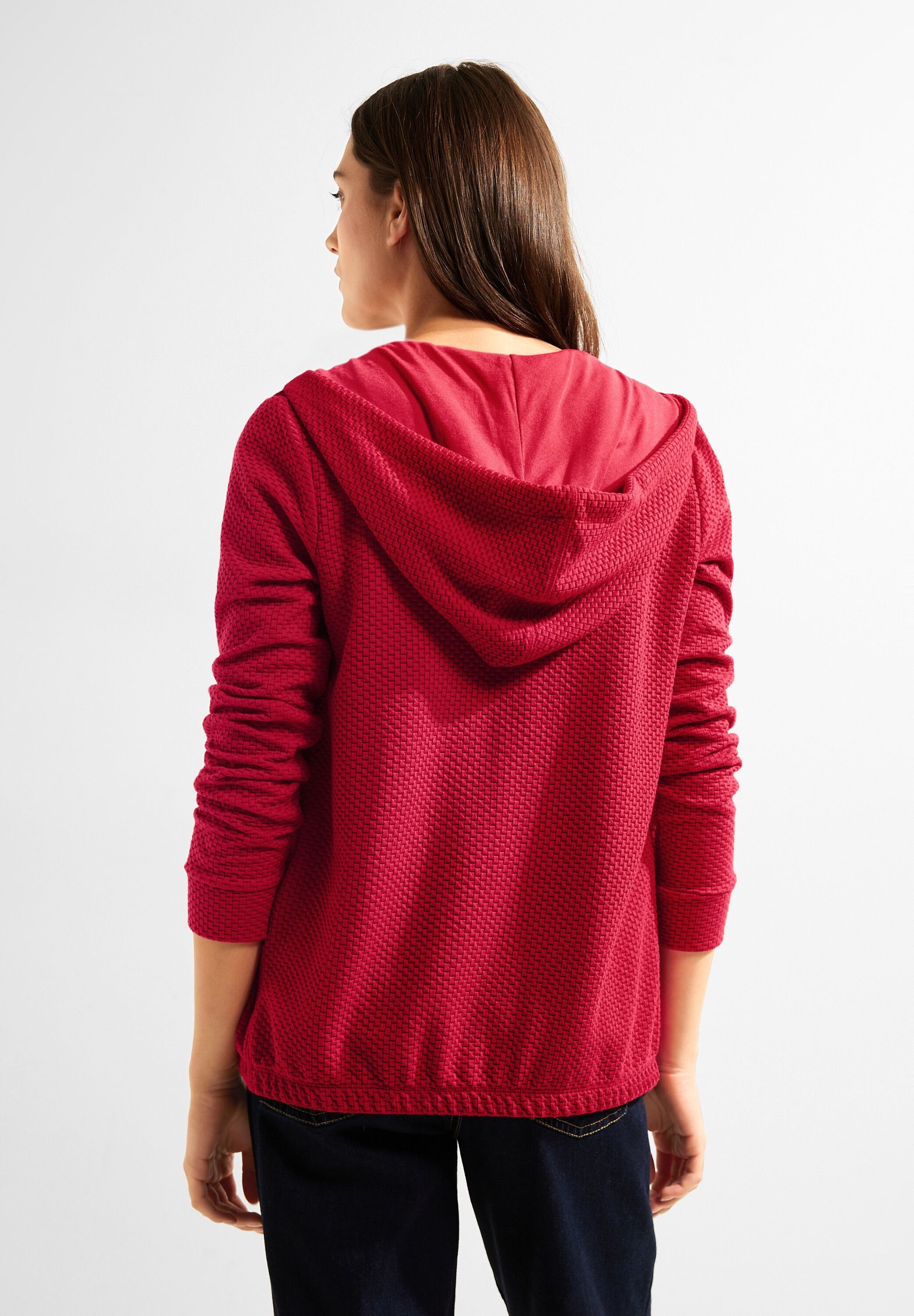 Struktur Shirtjacke red mit Cecil casual
