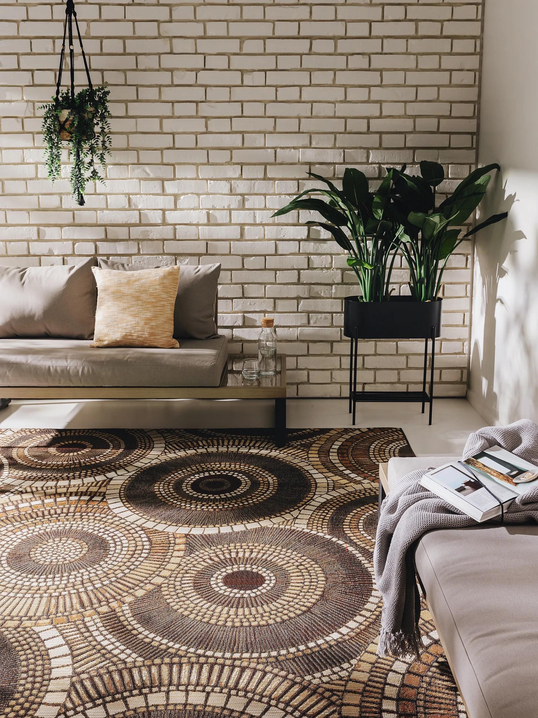 benuta Outdoorteppich Artis, rechteckig, Höhe: 5 mm, Kunstfaser, Berber, Ethno-Style, Wohnzimmer
