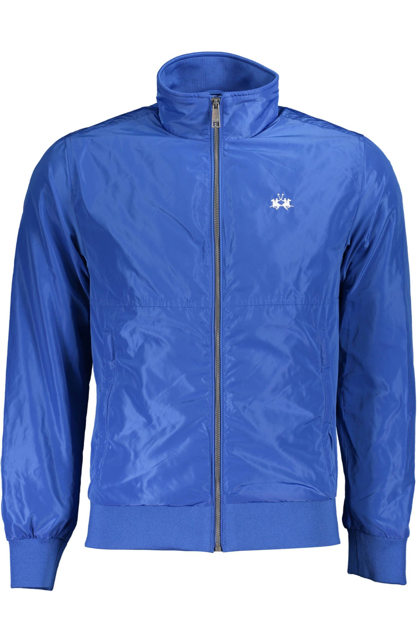 La Martina Outdoorjacke Herrenjacke Blau: Stilvolle Langarmjacke mit Stickerei & Reißverschlu