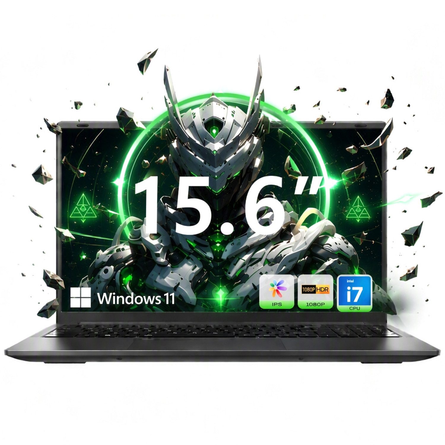 MENGHU 15,6 Zoll Aufrüstbarer Laptop Intel Core i7 WiFi 6 USB-C Windows 11 Notebook (Intel® Core™ i7, 16 GB, 512 GB SSD)