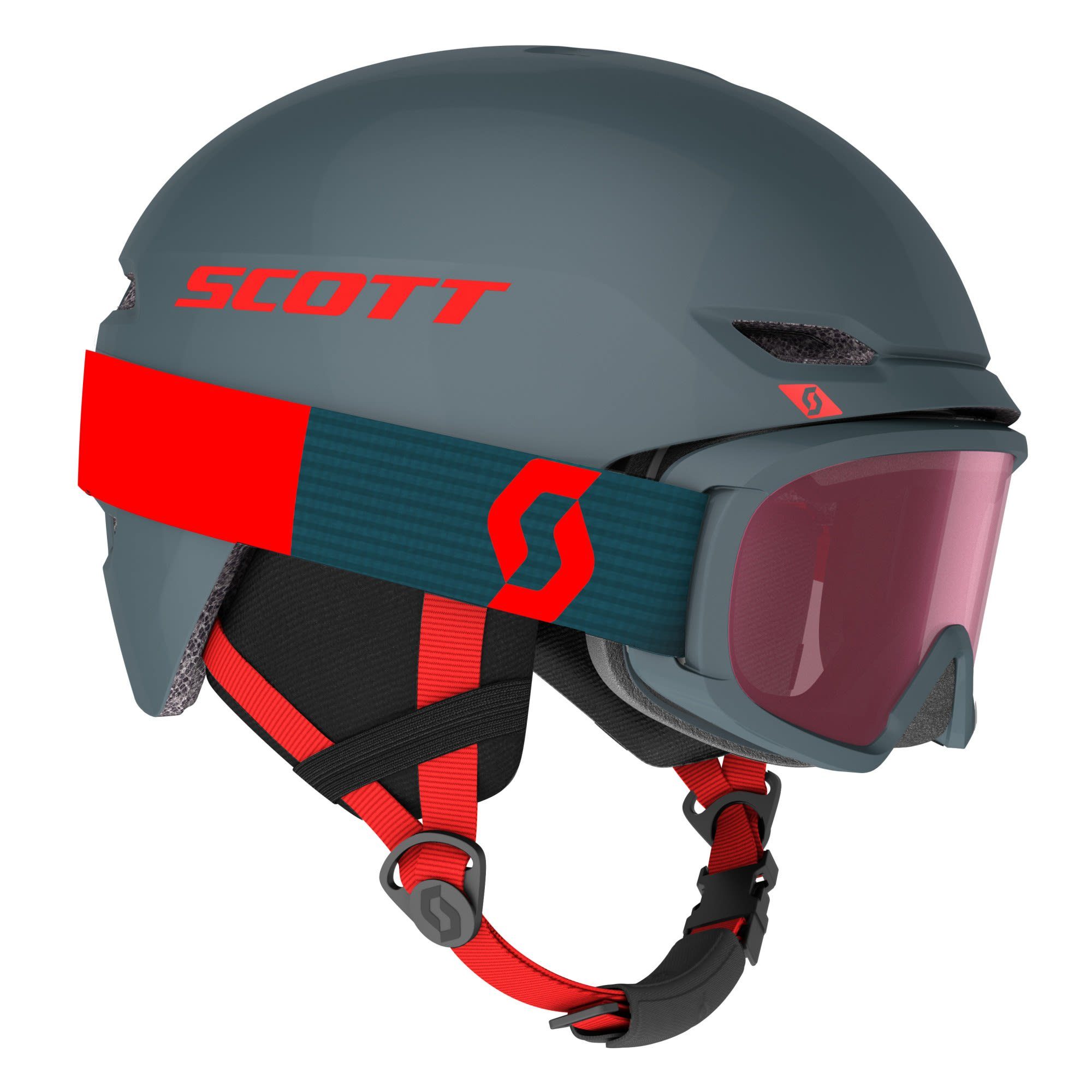 Keeper Goggle Scott Junior + Scott Green Witty 2 Helmet Combo Skibrille Aruba