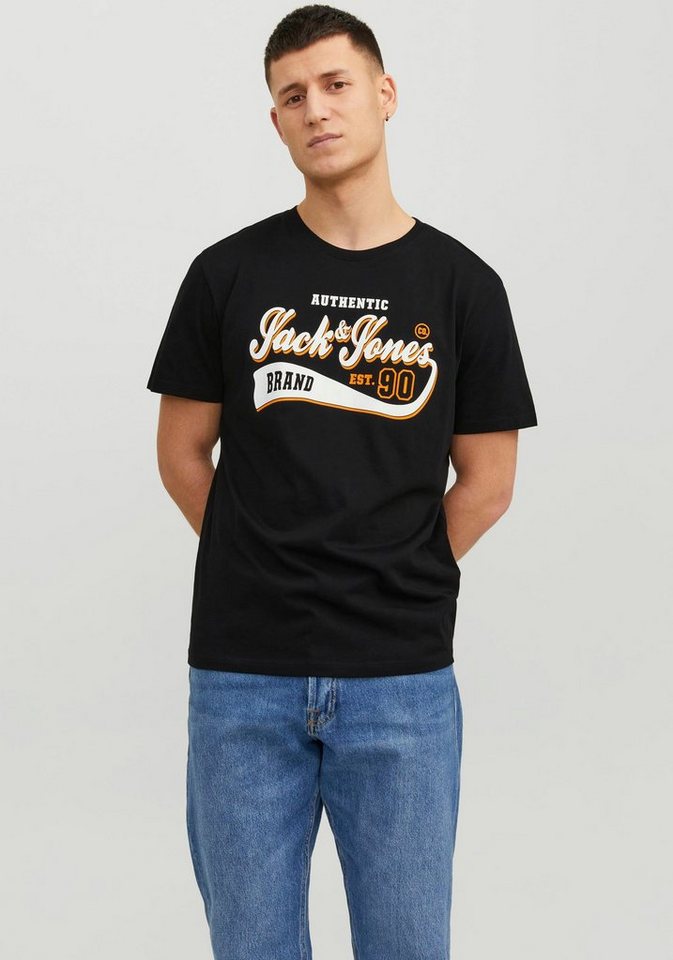 Jack & Jones Rundhalsshirt JJELOGO TEE SS O-NECK 2 COL AW23 SN