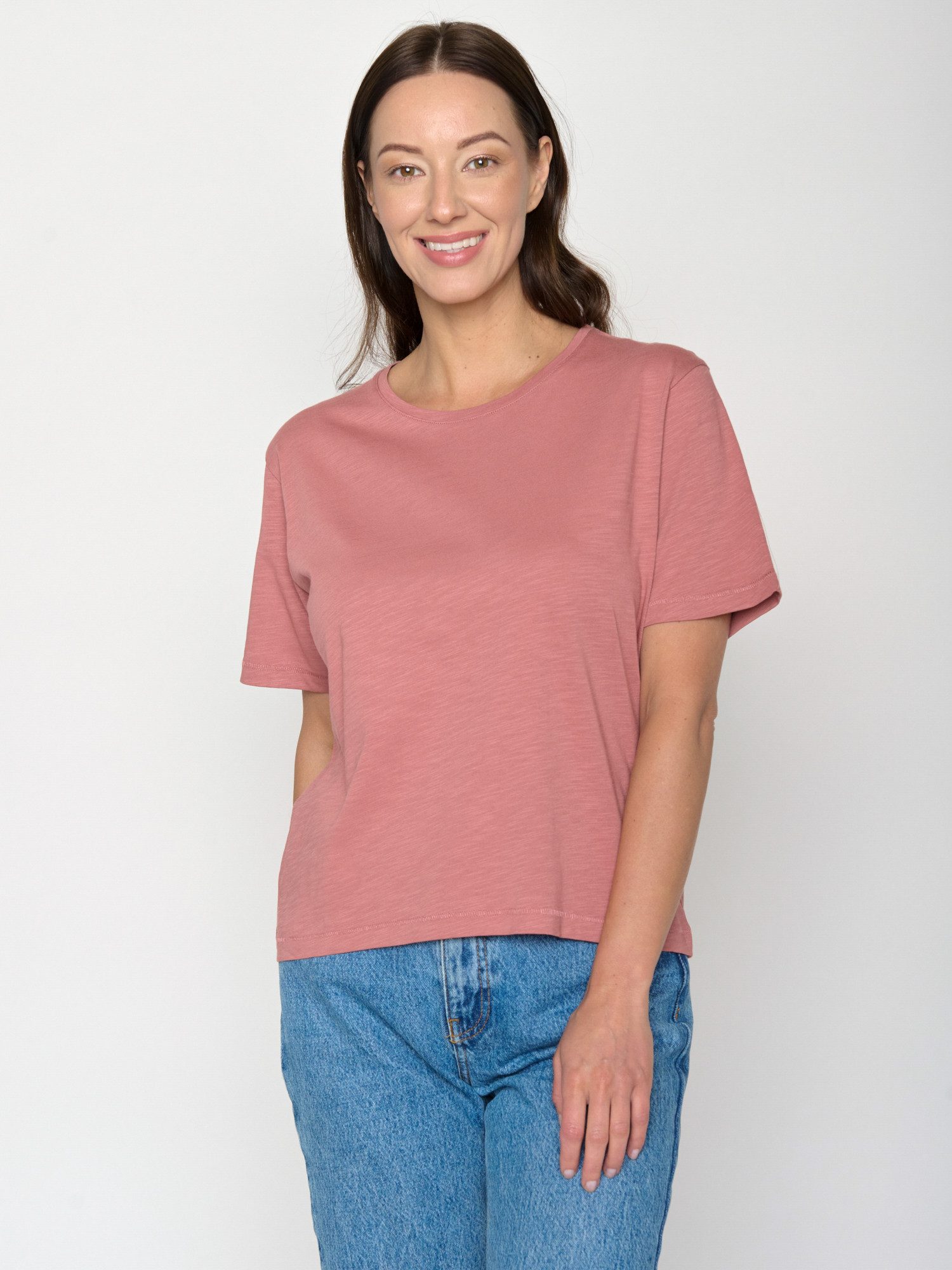 GreenBomb T-Shirt Nova Basic (1-tlg., 1) Flammgarn, lockerer Schnitt, entspannter längerer Ärmel