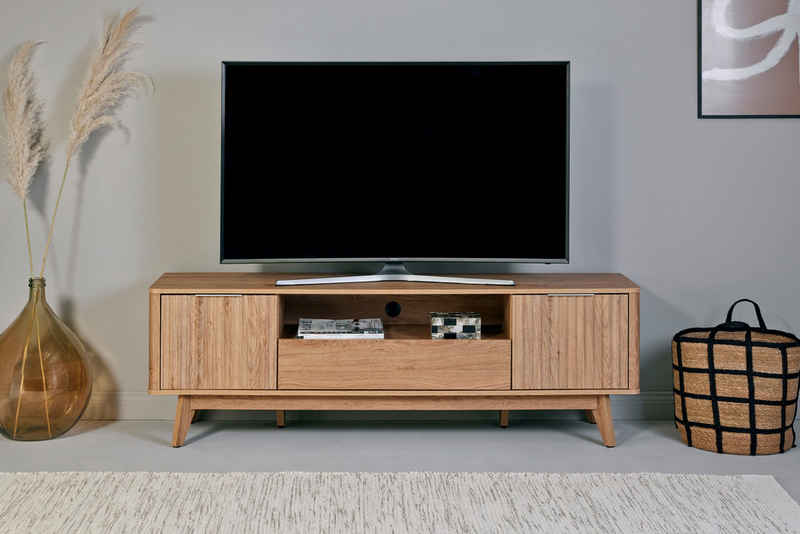 Jahnke TV-Board WAVE TV 170 (1 St), TV-Board, Retro-Stil, Front in Wellendesign, Breite ca. 170 cm