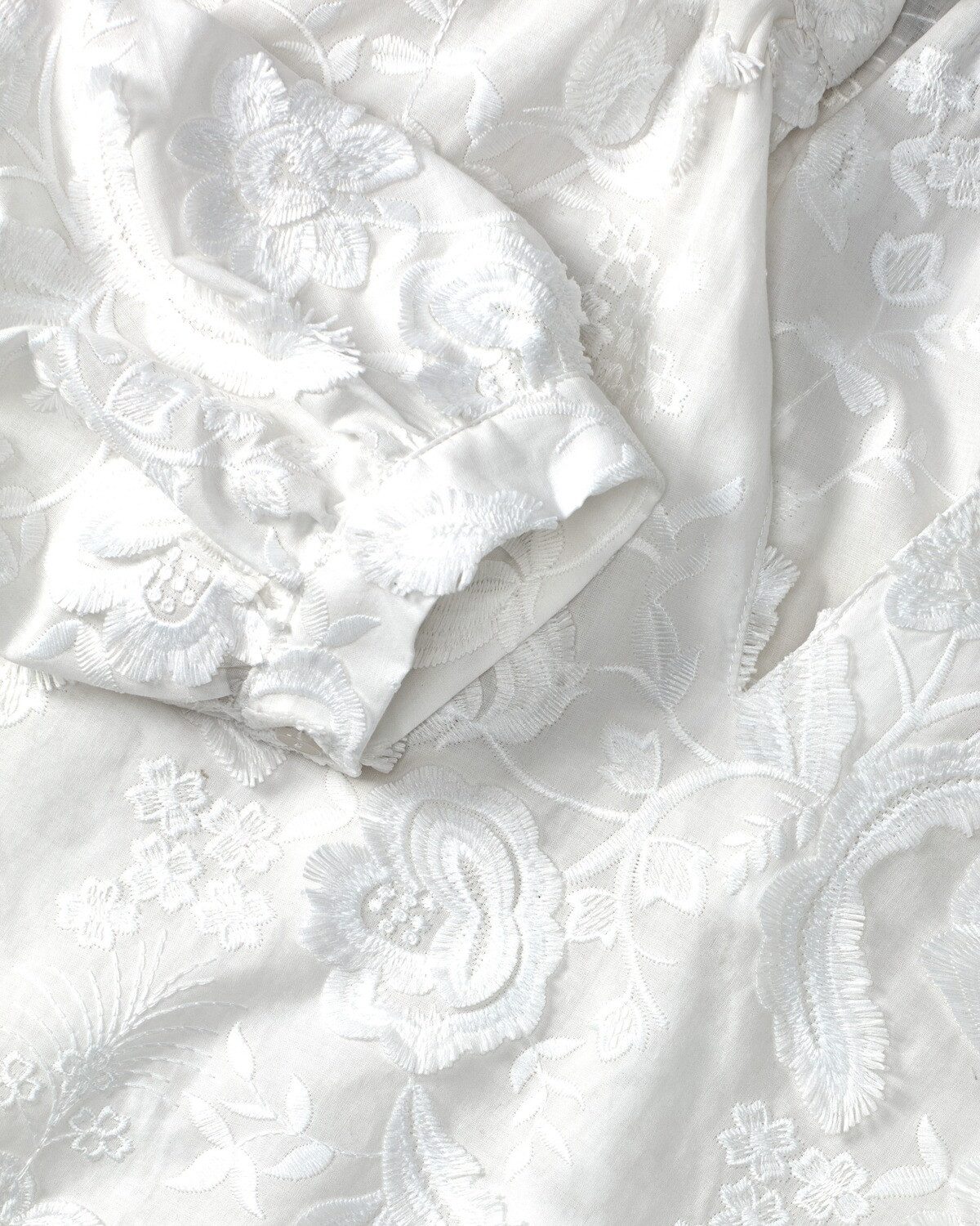 White Label Hemdbluse Schlupfbluse mit Blumenstickerei