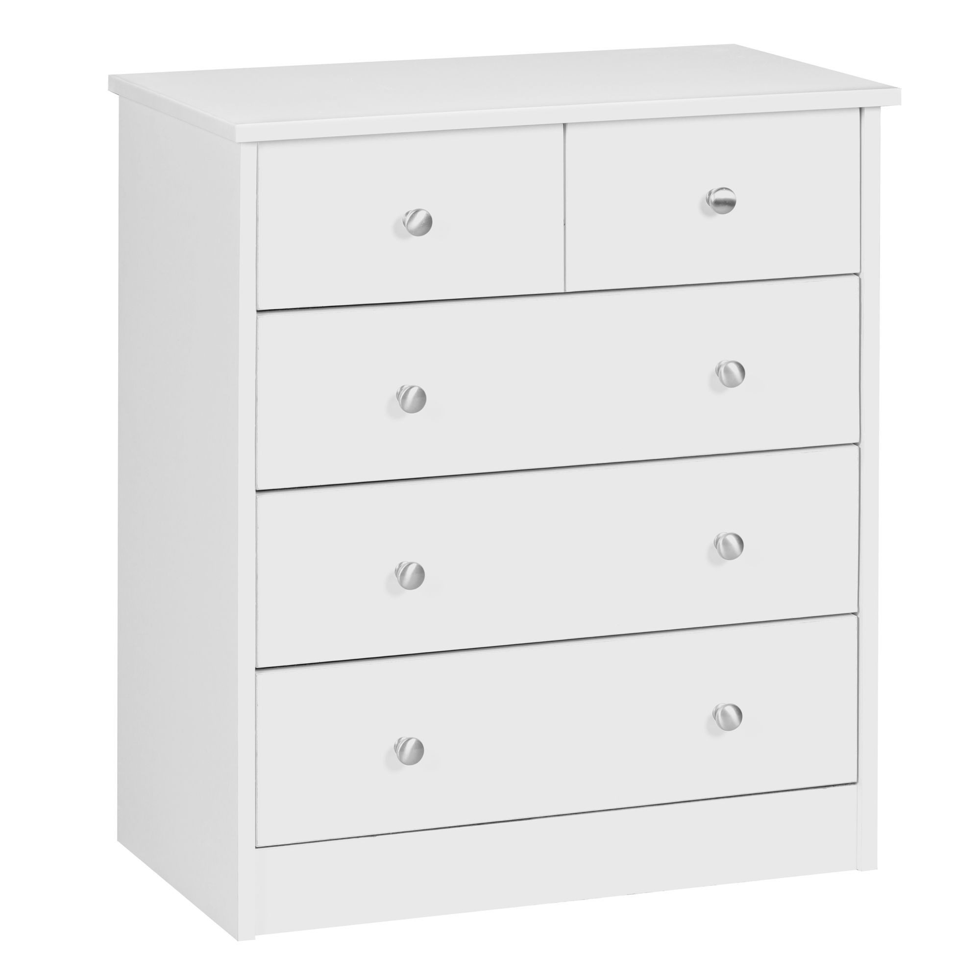 furnicato Kommode 5 Schubladen 60x70x35 cm Weiß (1 St), Stauraum-Kommode mit 5 Schubladen und Ablage für dein Esszimmer