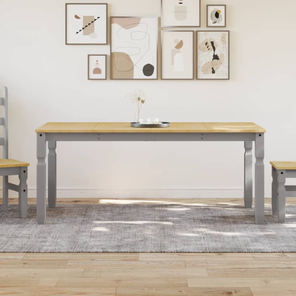 vidaXL Esstisch Esstisch Corona Grau 180x90x75 cm Massivholz Kiefer (1-St)
