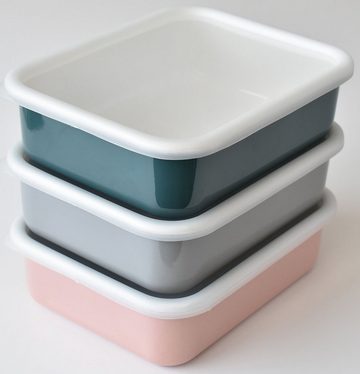 Honeyware Frischhaltedose Color Line, Emaille, Kunststoff, (1-tlg), geeignet zum Kochen, Backen, Servieren, Aufbewahren und Einfrieren