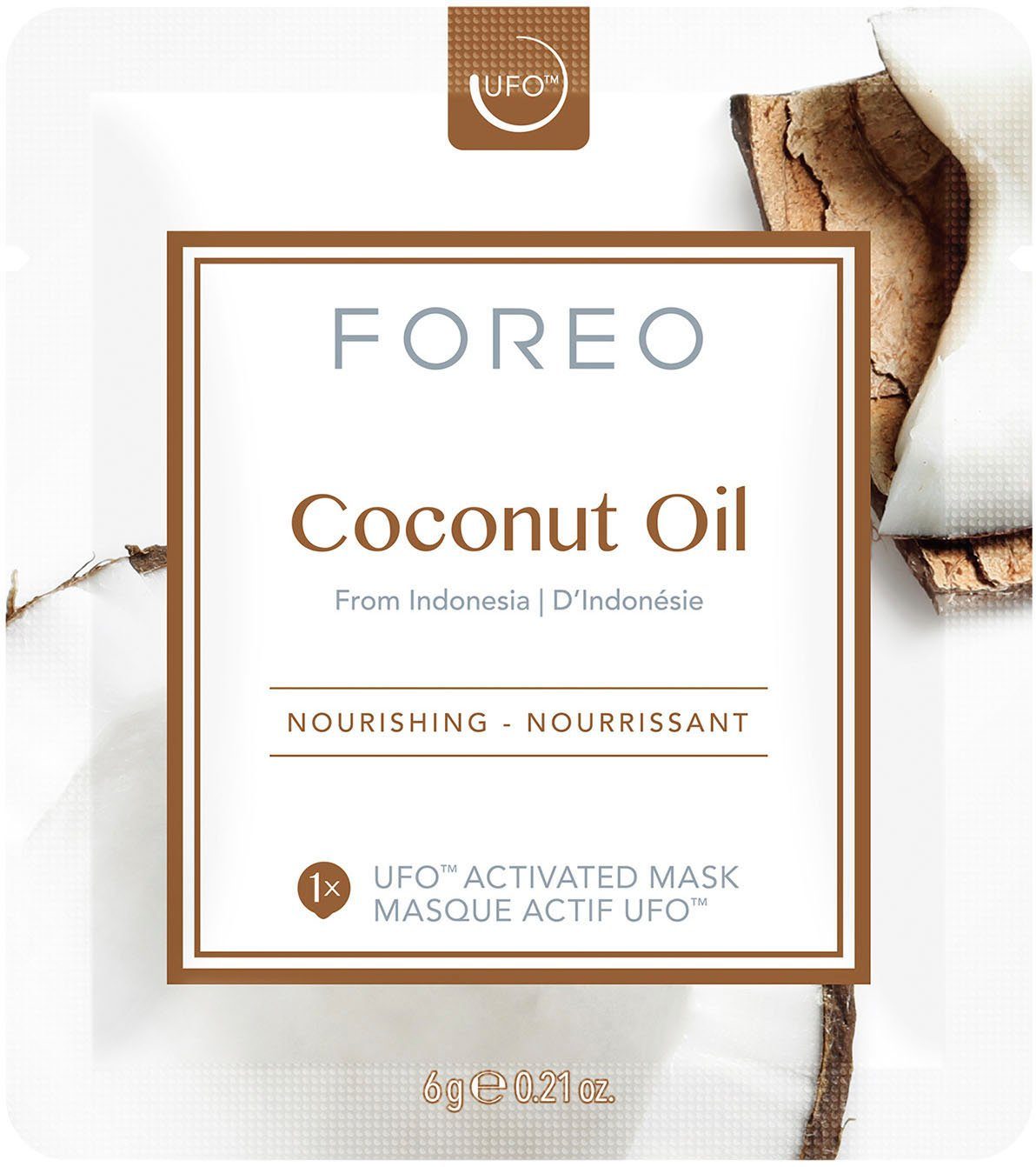 ufo FOREO oil coconut 6, Foreo GesichtsmaskIdeal x Gesichtsmaske Feuchtigkeitsspendende dehydrierte mask für trockene,