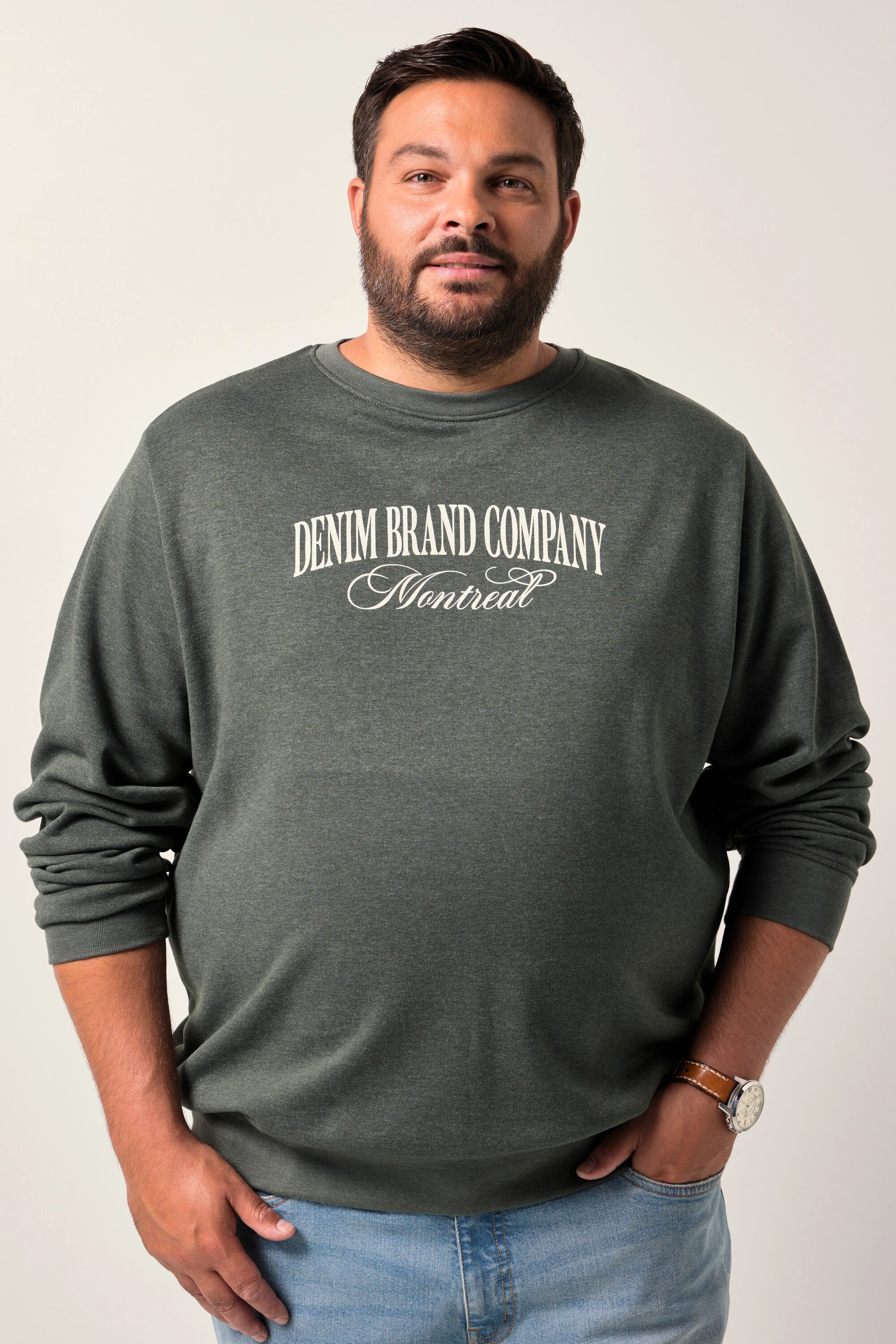 Men Plus Sweatshirt Men+ Sweatshirt Melangesweat günstig online kaufen