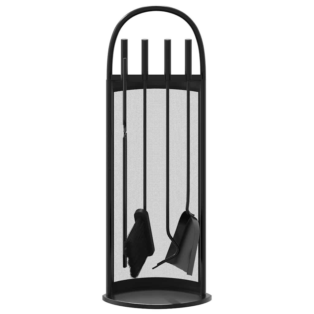 vidaXL Reinigungselement 5-teiliges Kaminbesteck-Set 23 x 15 x 66 cm Stahl