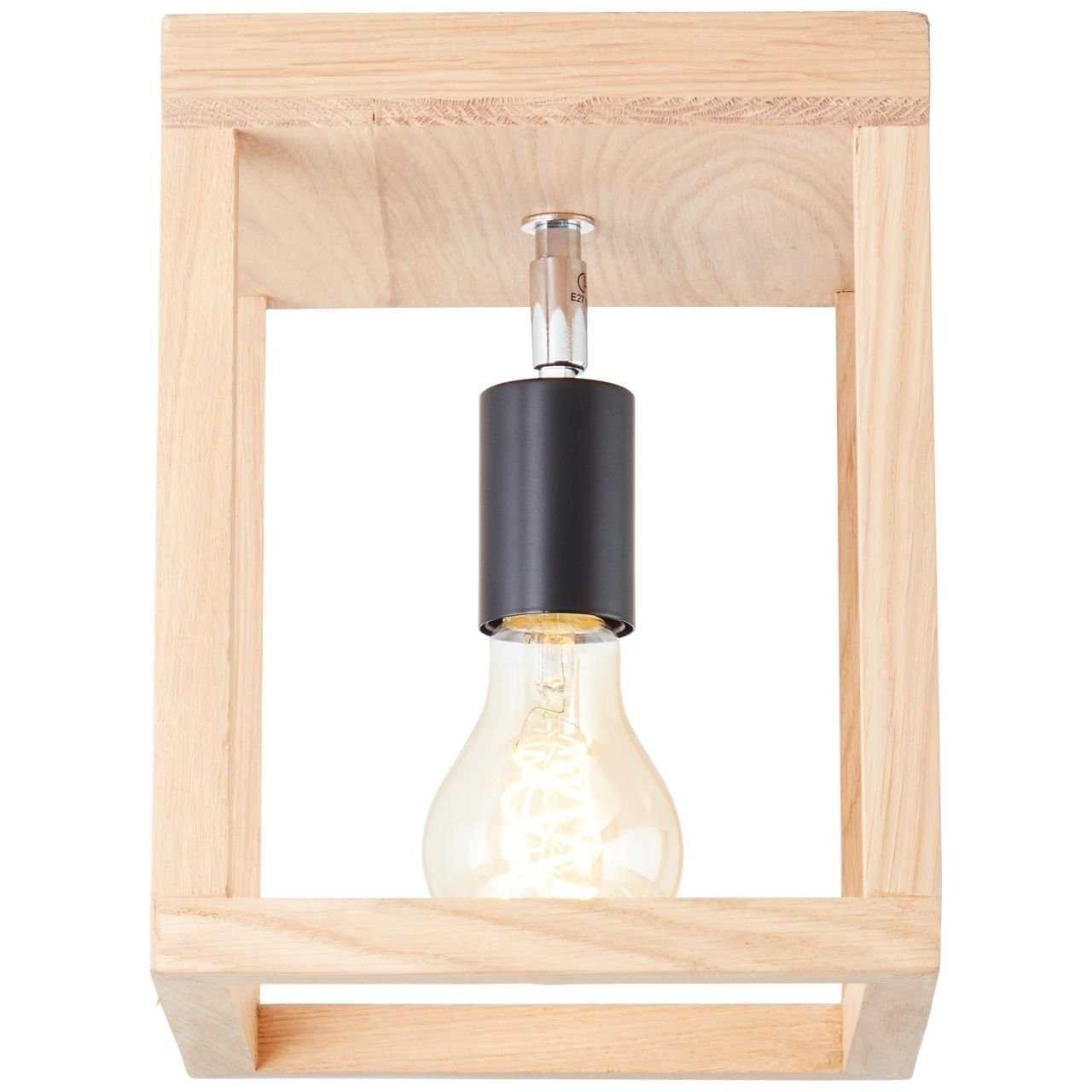 Nerea, eiche Holz/Metall, geölt, Deckenleuchte Brilliant 1x A60, Lampe, 1flg Nerea E27 Deckenleuchte