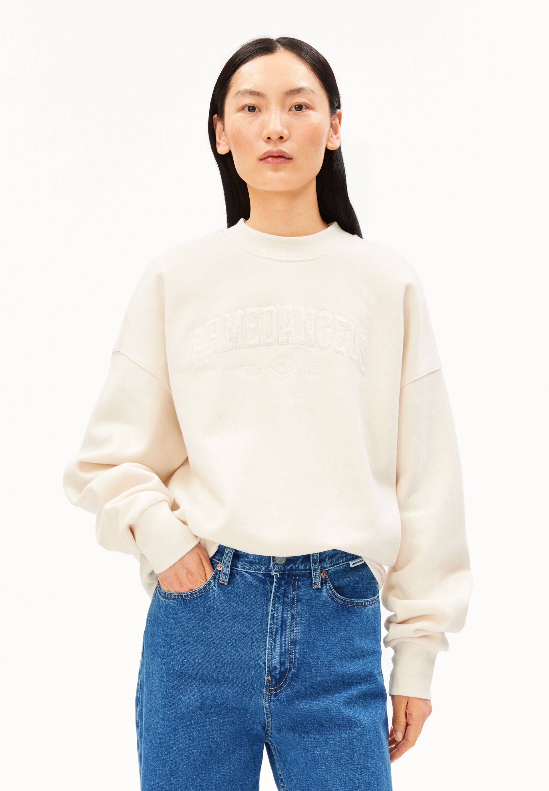 Armedangels Sweatshirt ALIZAA COLLEGE Sweatshirt aus 100% Bio-Baumwolle Oversized Fit