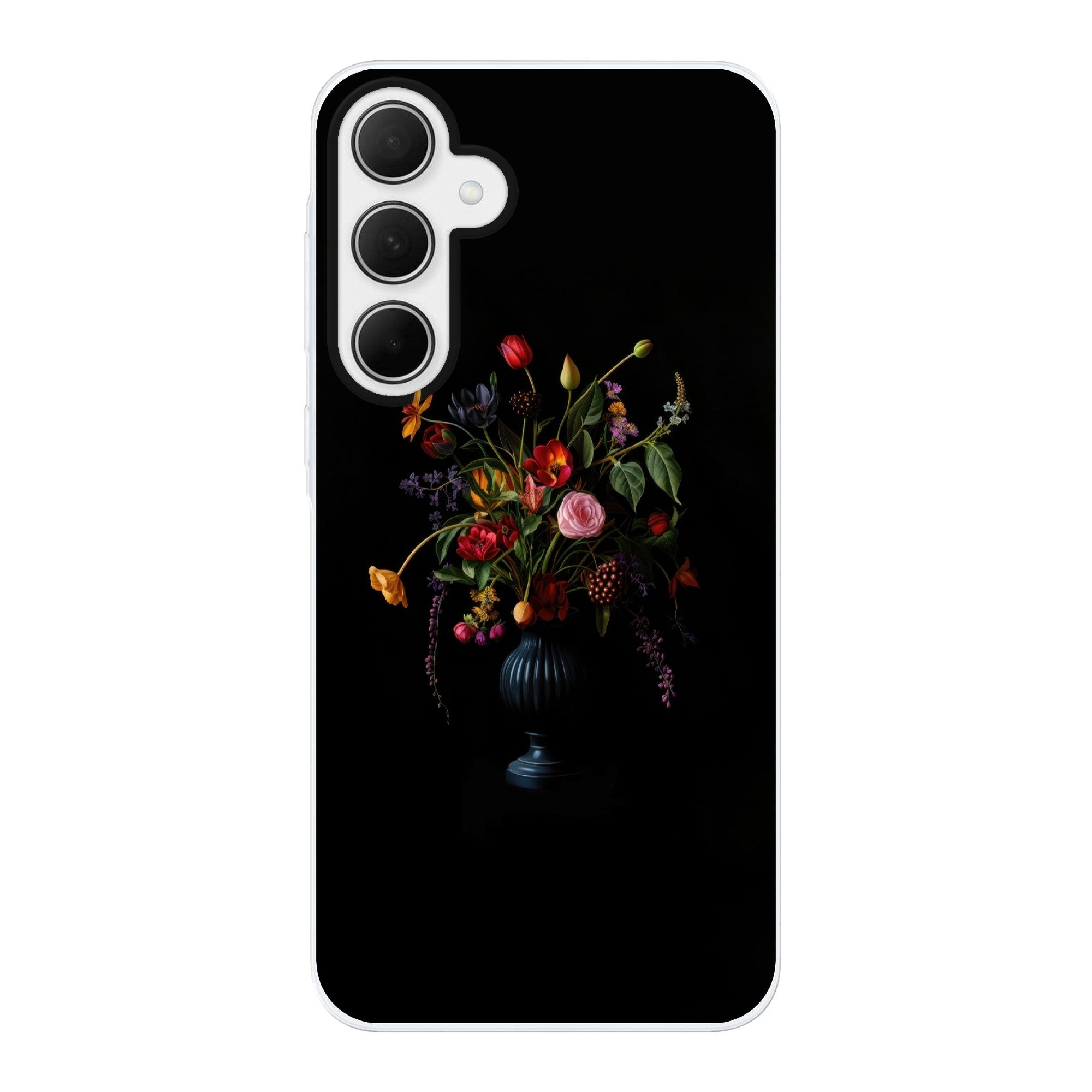 MuchoWow Handyhülle für Samsung Galaxy A35 5G Blumen - Beeren - Klassisch, Smartphone-Bumper, Print, Handy Schutzhülle Dünn
