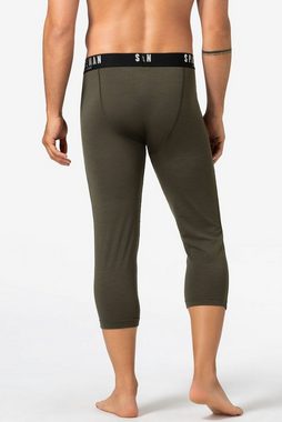 SUPER.NATURAL Funktionstights Merino Tight M SPACE175 TIGHT 3/4 funktioneller Merino-Materialmix