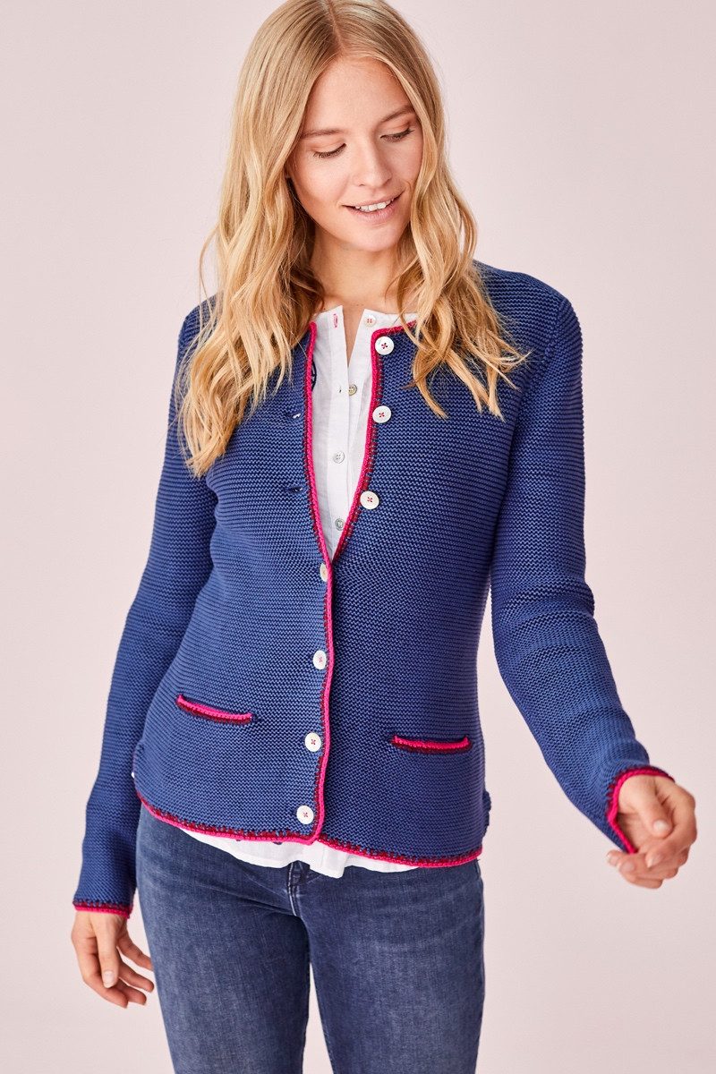 Lieblingsstück Trachtenstrickjacke Trachten Strickjacke - ZARA - bordeaux, dark denim