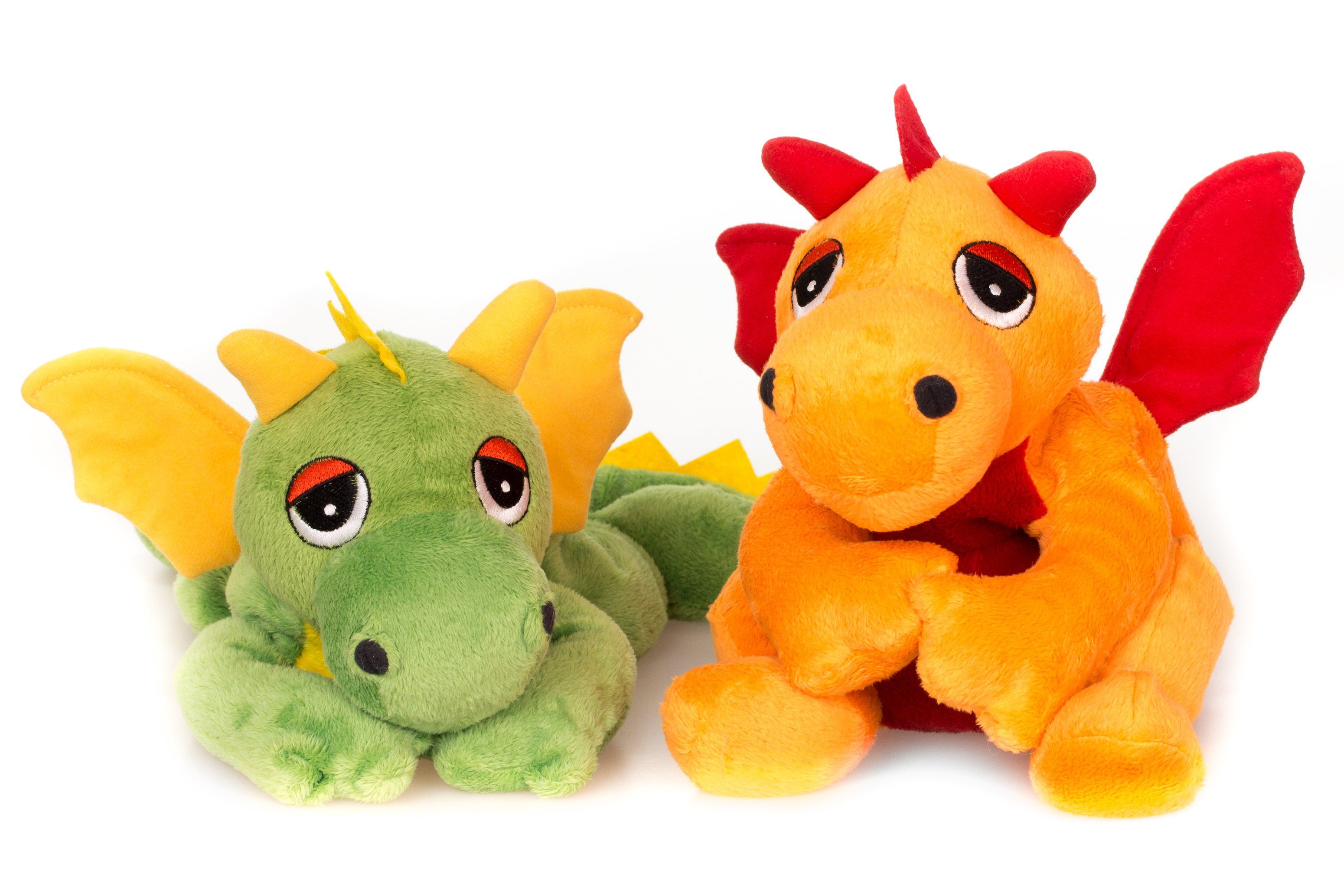 Habibi Plush Wärmekissen Glücksdrache Hirsekörnerfüllung mit grün