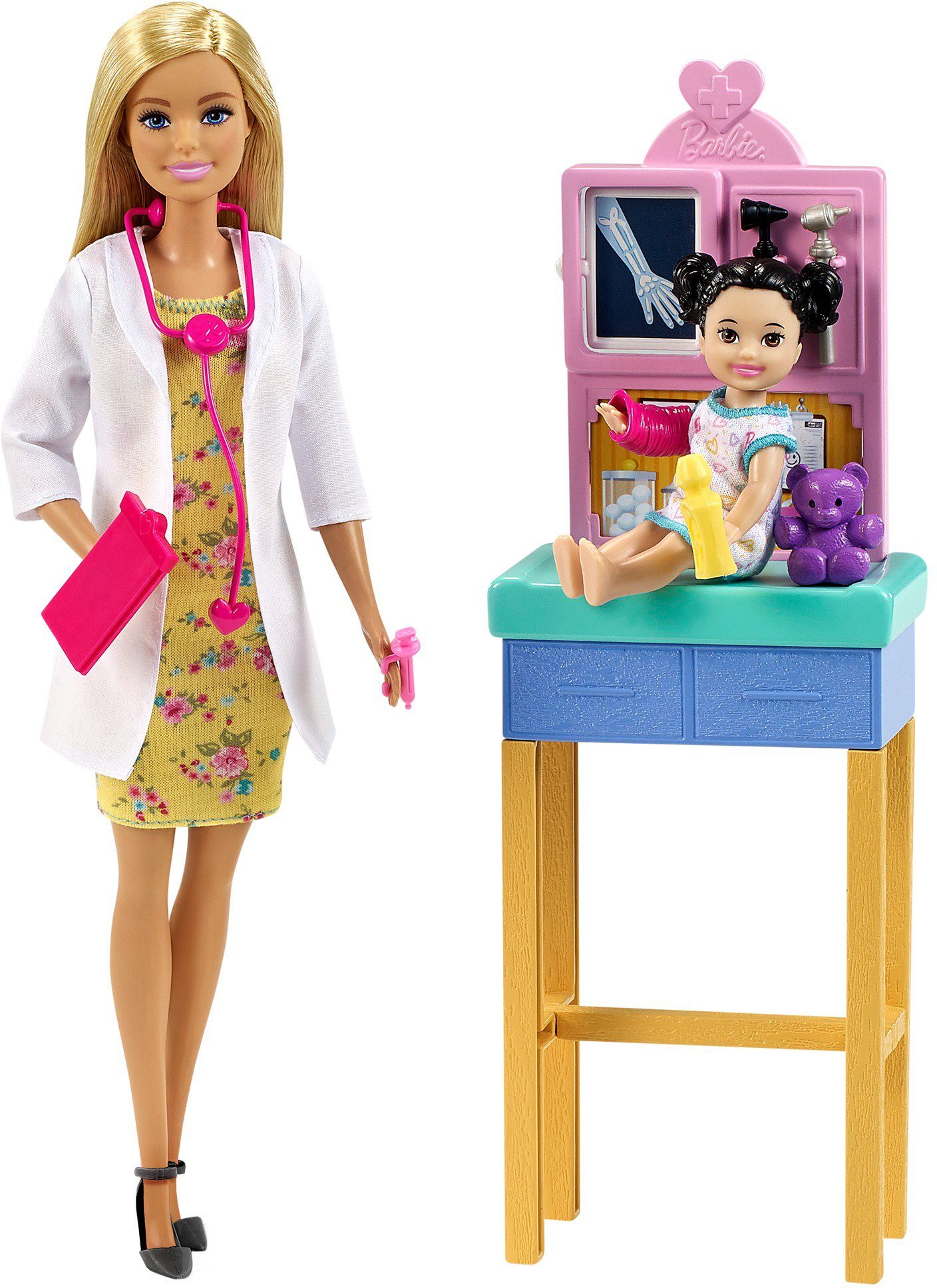 Barbie Anziehpuppe »Kinderärztin, blond« (Set) | OTTO