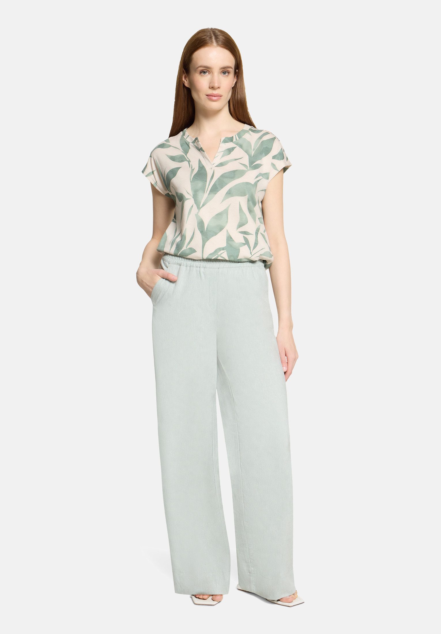 Betty&Co Kurzarmshirt Damen mit Tunnelzug (1-tlg)