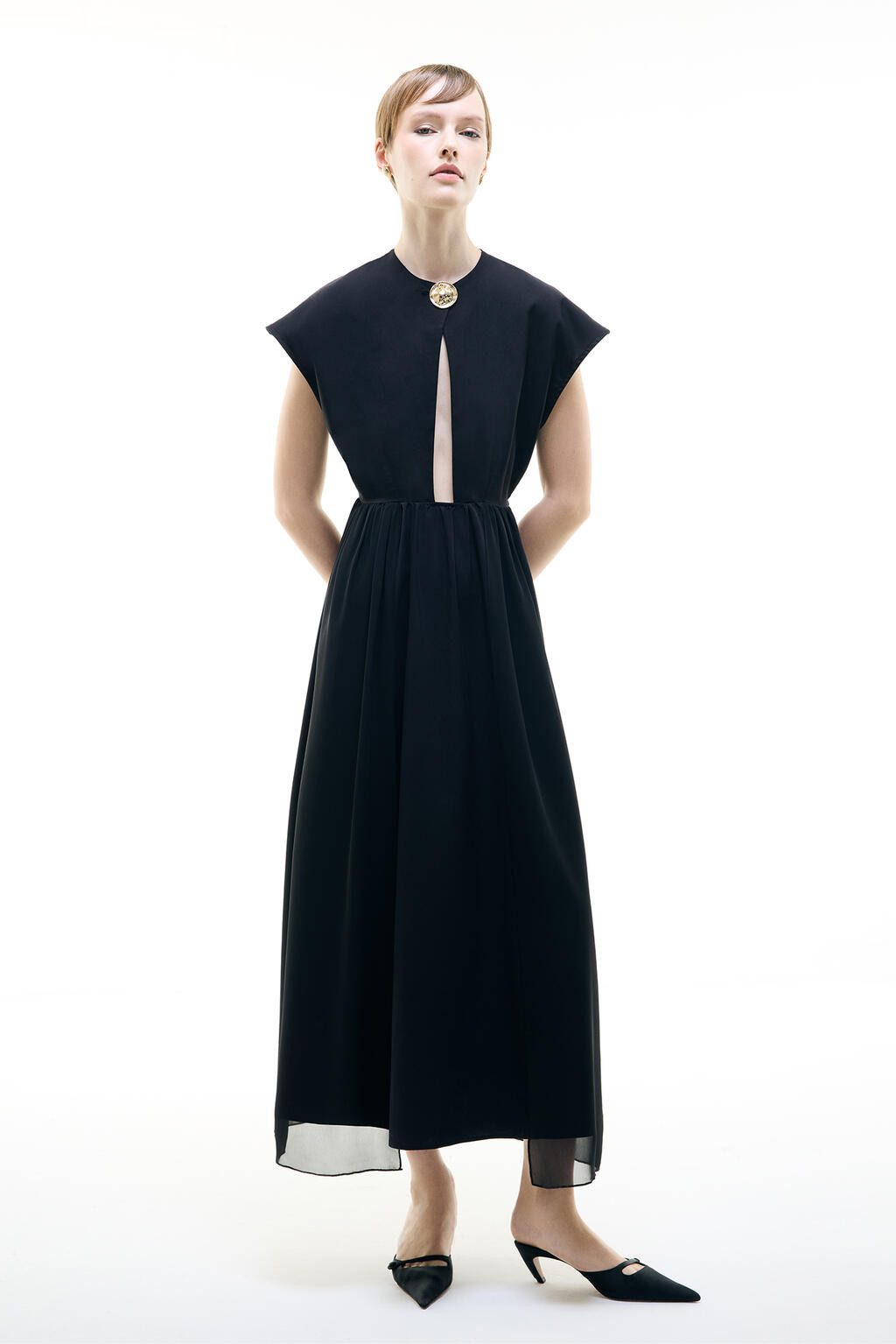 touche prive Maxikleid CUPRA-KLEID MIT T-ÄRMELN